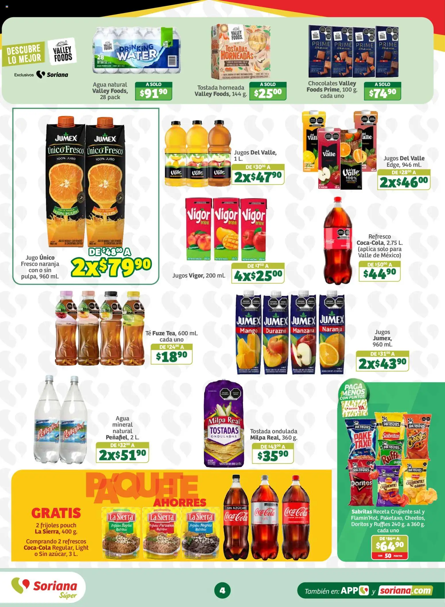 Nuevas ofertas de Soriana válidas en toda la República Mexicana desde el 30/10/2026. ¡Encuentra las mejores ofertas en Soriana Buen Fest Súper! | Página: 4