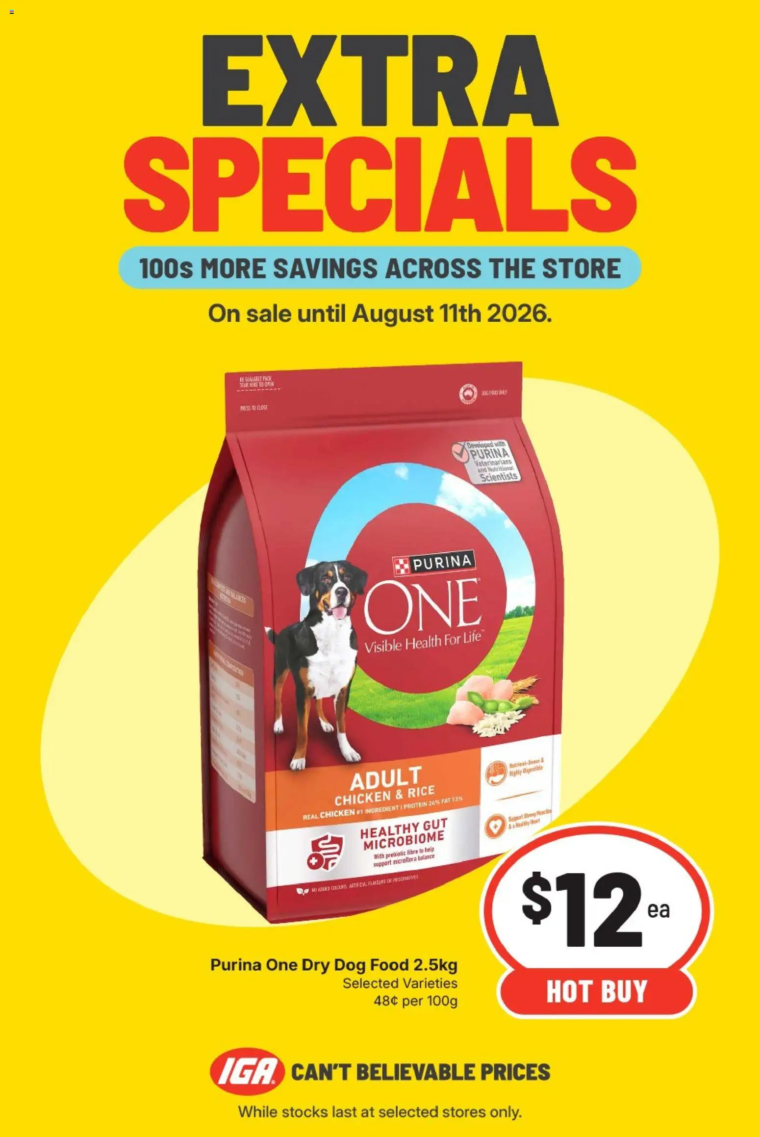 IGA catalogue - valid from 05/08/2026 | Page: 3 | Products: Chicken, Rice, Dog food, Press
