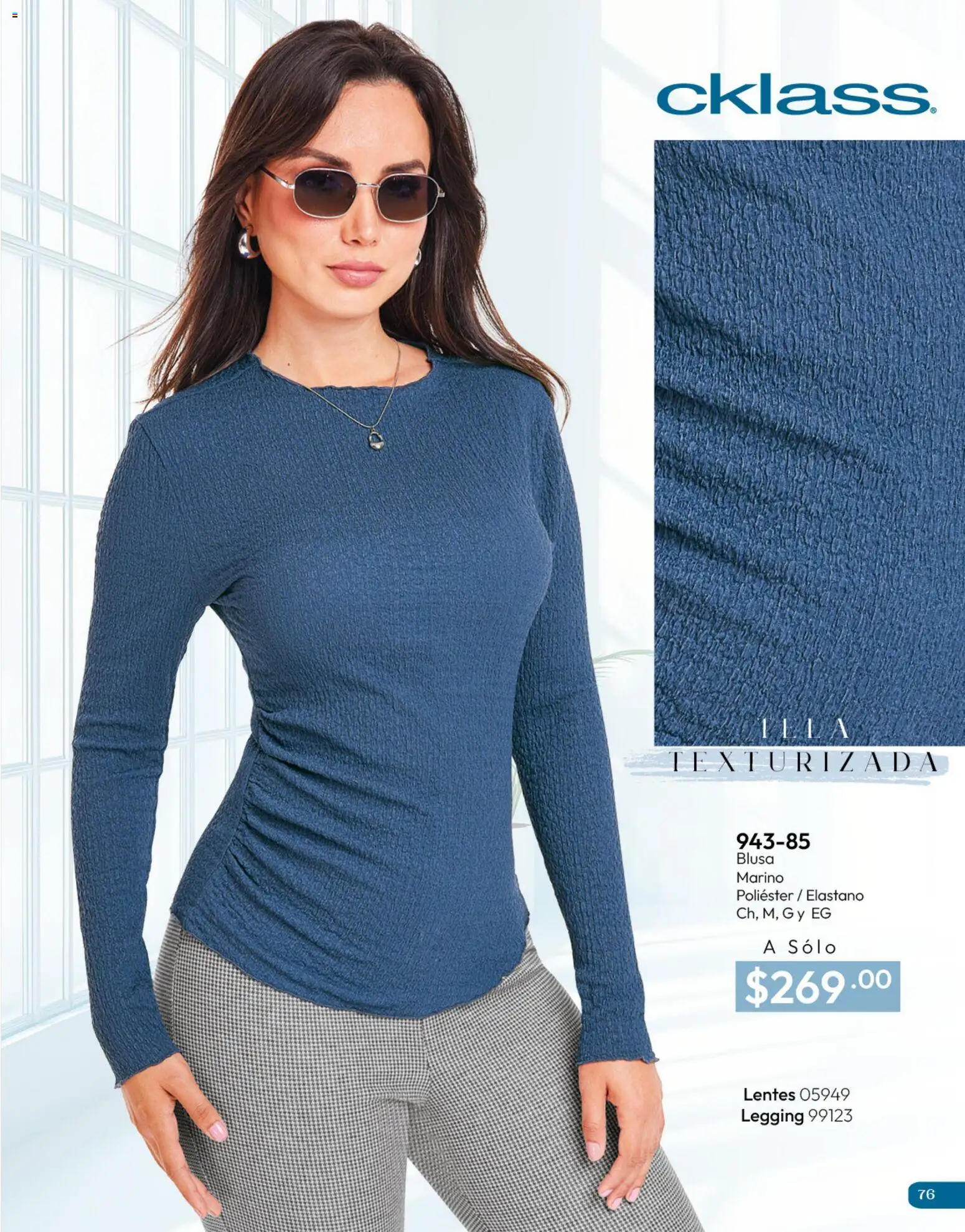 Nuevas ofertas de Cklass válidas en toda la República Mexicana desde el 11/09/2026. ¡Encuentra las mejores ofertas en Cklass catálogo Invierno! | Página: 77 | Productos: Blusa, Lentes