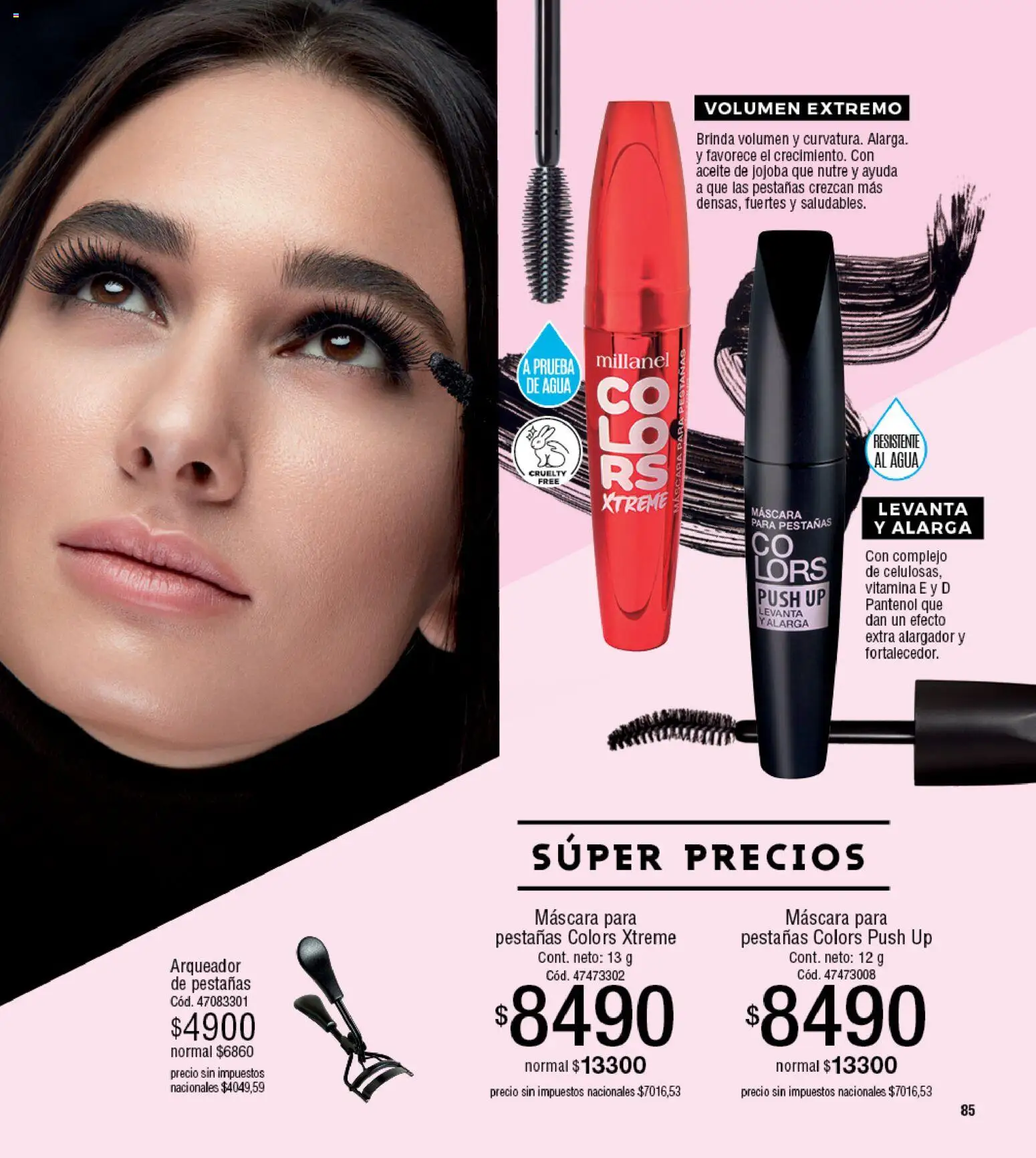 Millanel - Catálogo │ válido desde el 20/07/2026 | Página: 85 | Productos: Aceite, Máscara, Agua