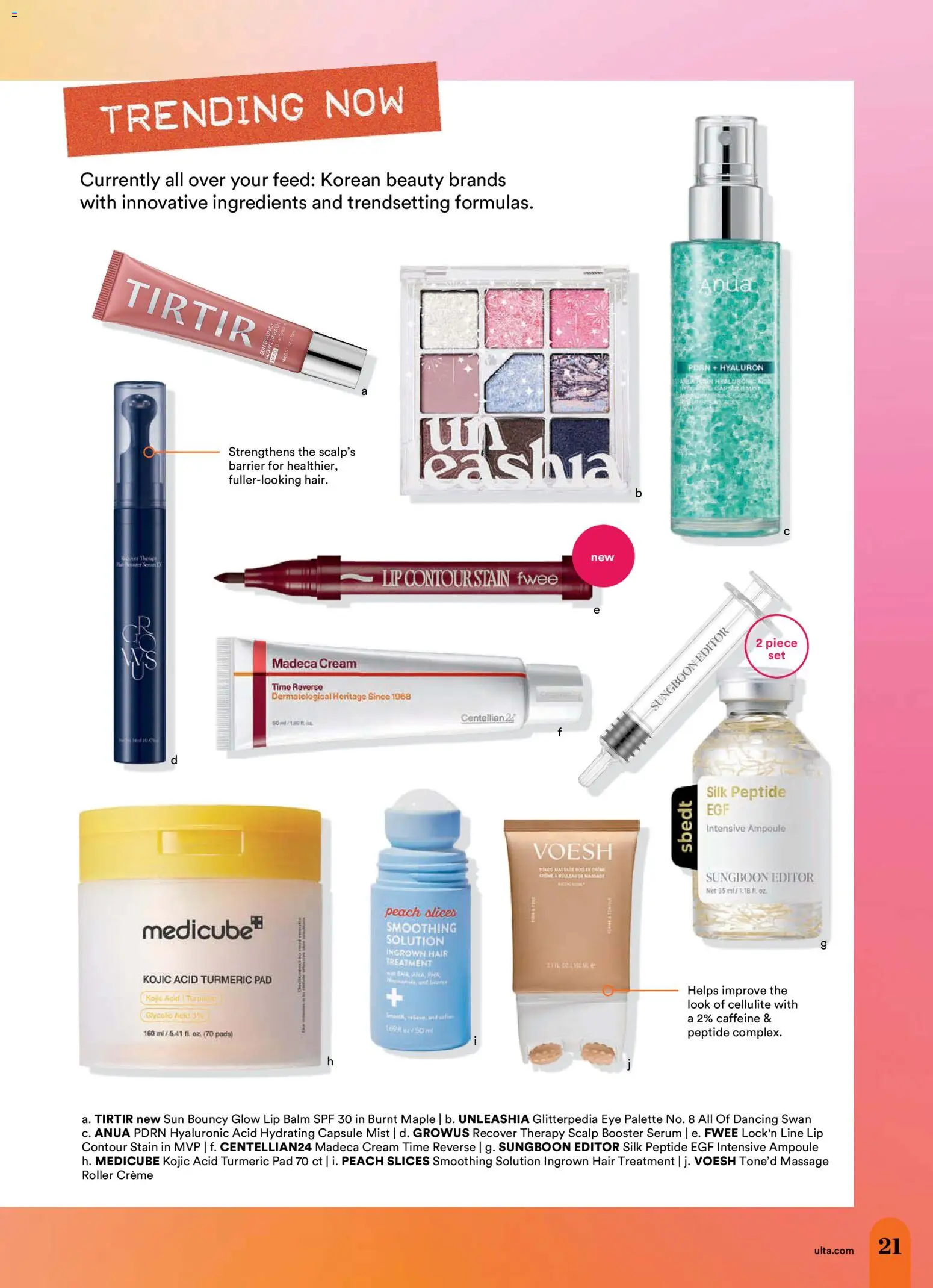 Ulta Beauty Weekly Ad - valid from 08/28/2026 | Page: 21 | Products: Turmeric, Lip balm, Pads, Peach