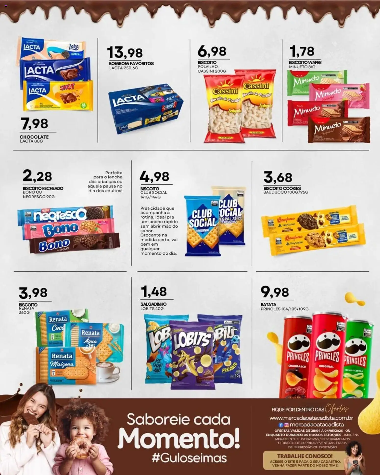 Mercadão Atacadista Folheto - válido de 28.04.2026 | Página: 9 | Produtos: Biscoito, Polvilho, Chocolate, Presunto