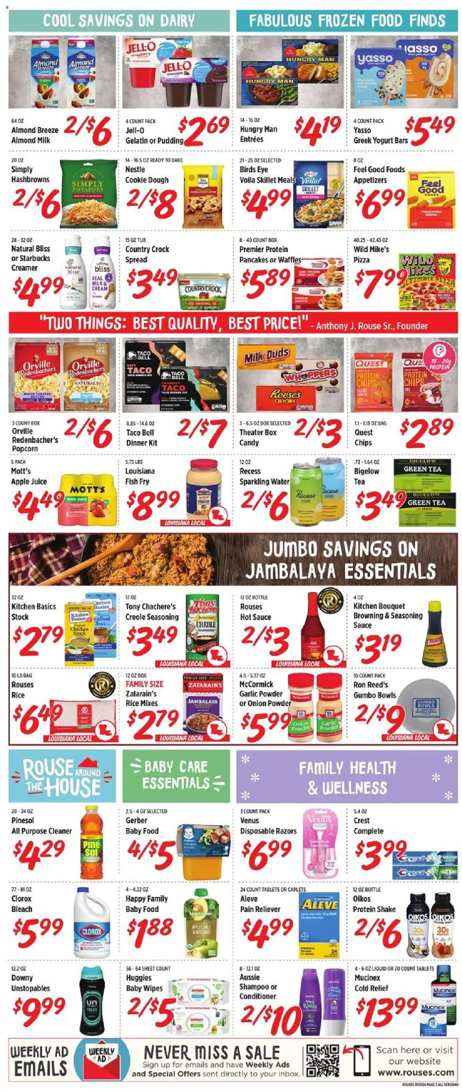Rouses Weekly Ad - valid from 09/30/2026 | Page: 6 | Products: Waffles, Box, Rice, Onion