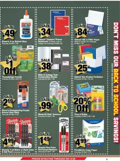Preview of Bi-Mart weekly ads valid from 08/25/2026 | Page: 9 | Products: Notebook, Books