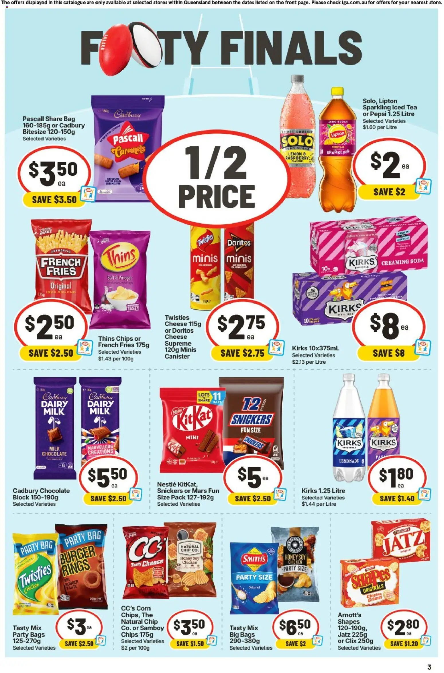 IGA catalogue - valid from 16/09/2026 | Page: 4 | Products: Corn, Milk, Lemonade, Bag