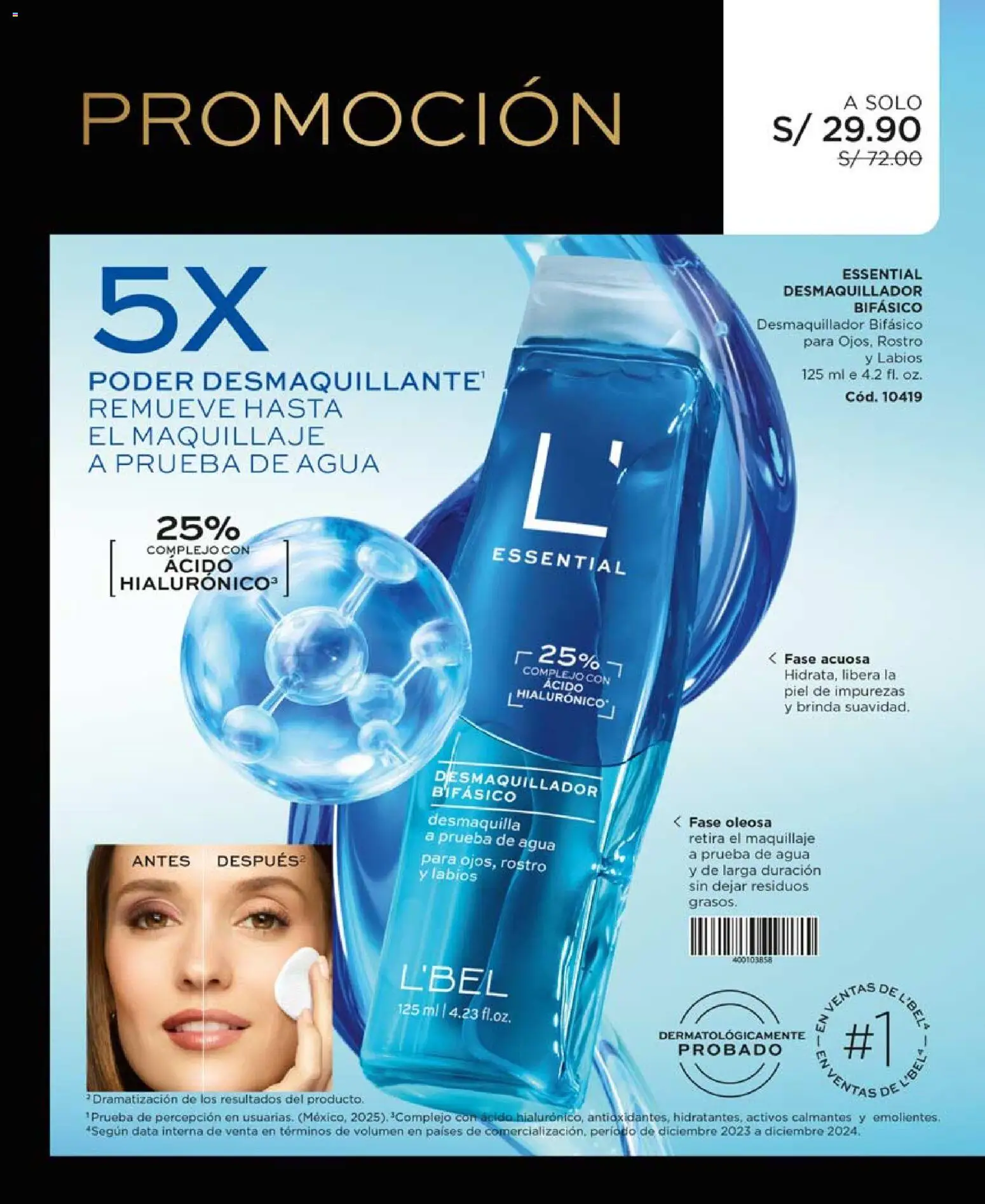 Catálogo L'Bel válido desde 04/04/2026 | Página: 100 | Productos: Agua, Maquillaje