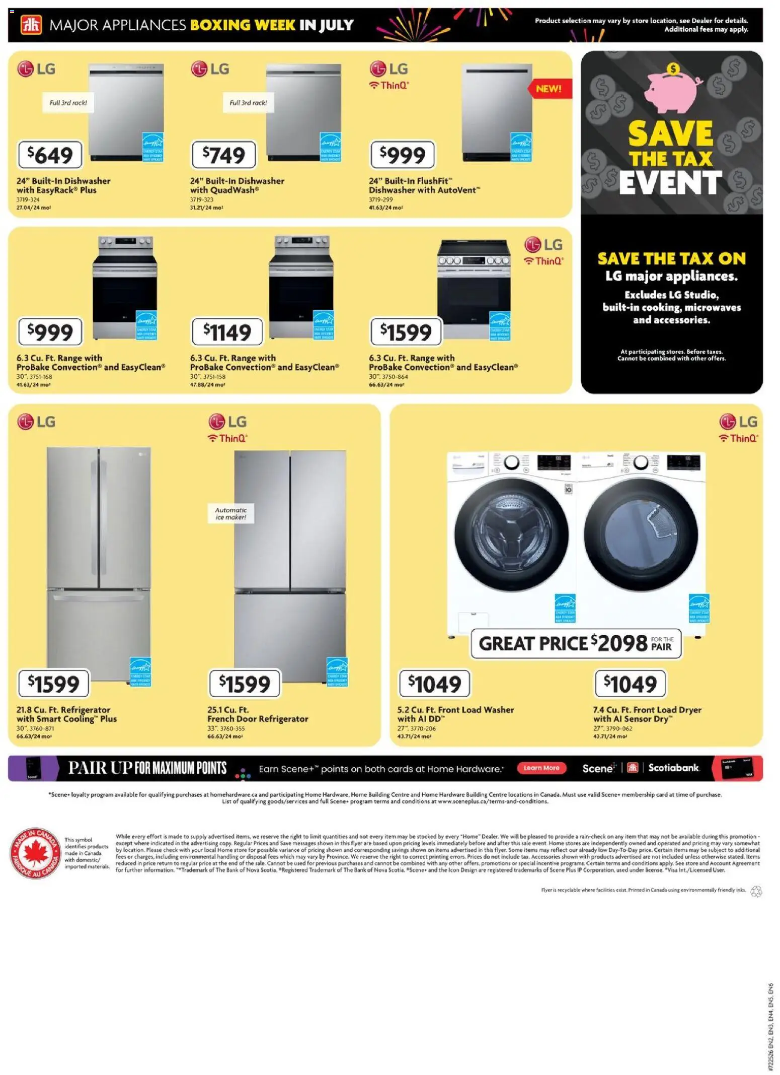 Home Hardware flyer valid from 18.06.2026 | Page: 4 | Products: Refrigerator, Dryer, Dishwasher