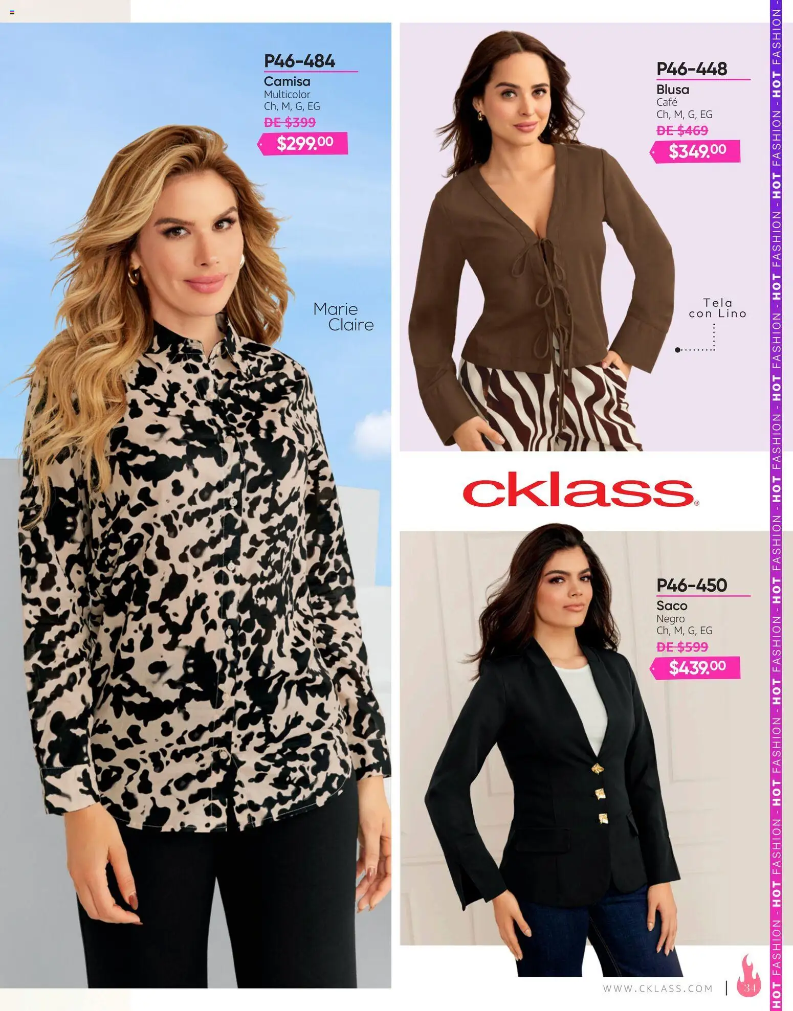 Nuevas ofertas de Cklass válidas en toda la República Mexicana desde el 03/08/2026. ¡Encuentra las mejores ofertas en Cklass catálogo Hot Fashion Calzado! | Página: 147 | Productos: Blusa, Camisa, Café