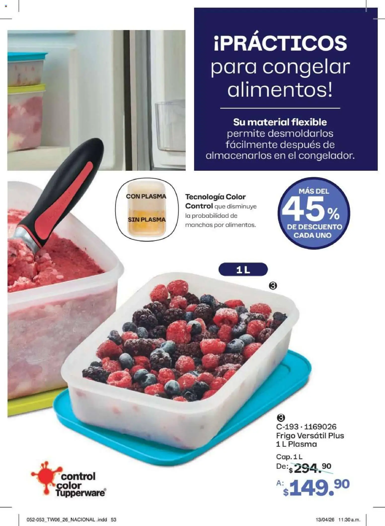 Nuevas ofertas de Tupperware válidas en toda la República Mexicana desde el 18/05/2026. ¡Encuentra las mejores ofertas en Tupperware catálogo! | Página: 53 | Productos: Flexible