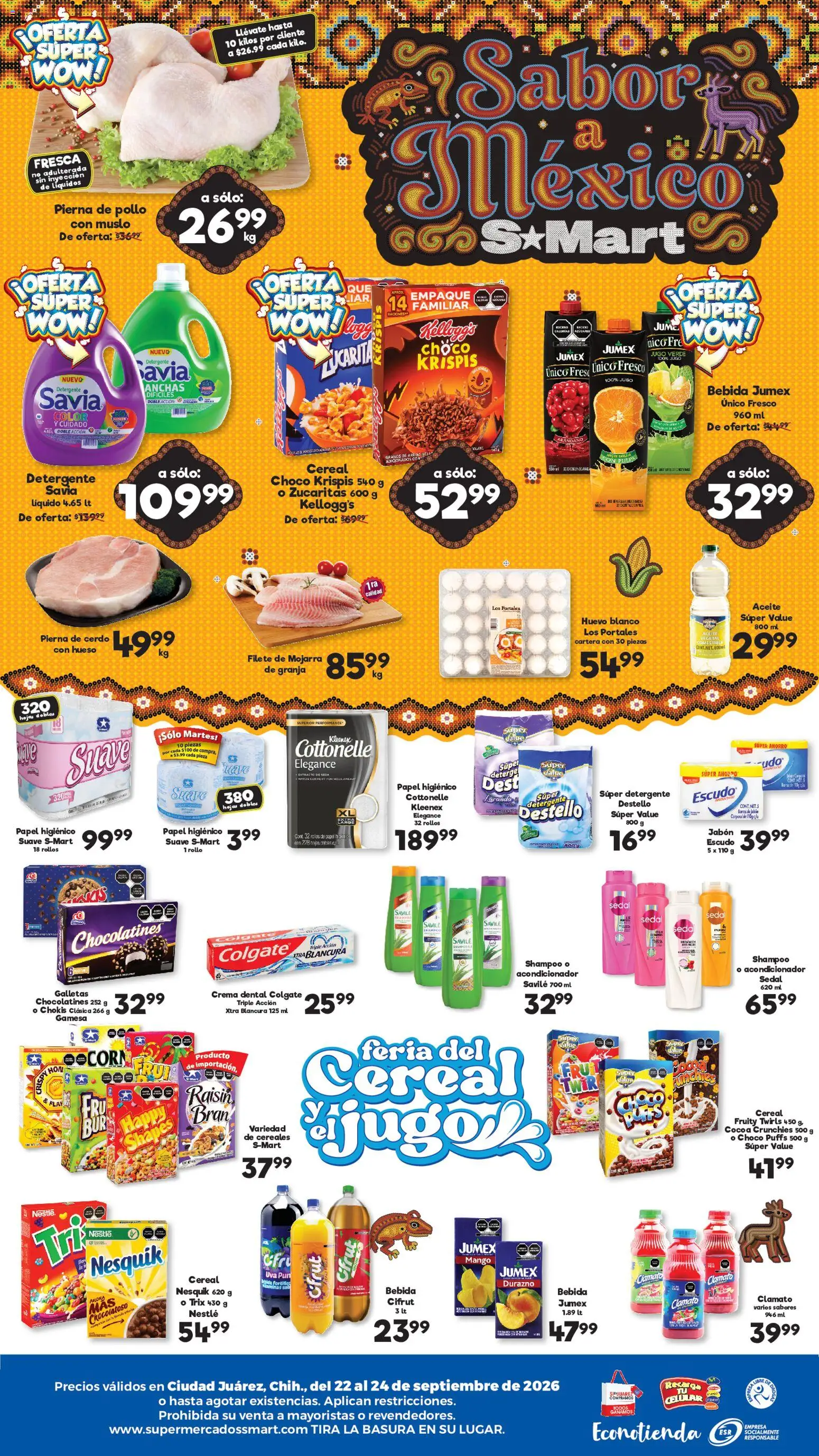 Nuevas ofertas de S-Mart válidas en toda la República Mexicana desde el 22/09/2026. ¡Encuentra las mejores ofertas en S-Mart folleto! | Página: 2