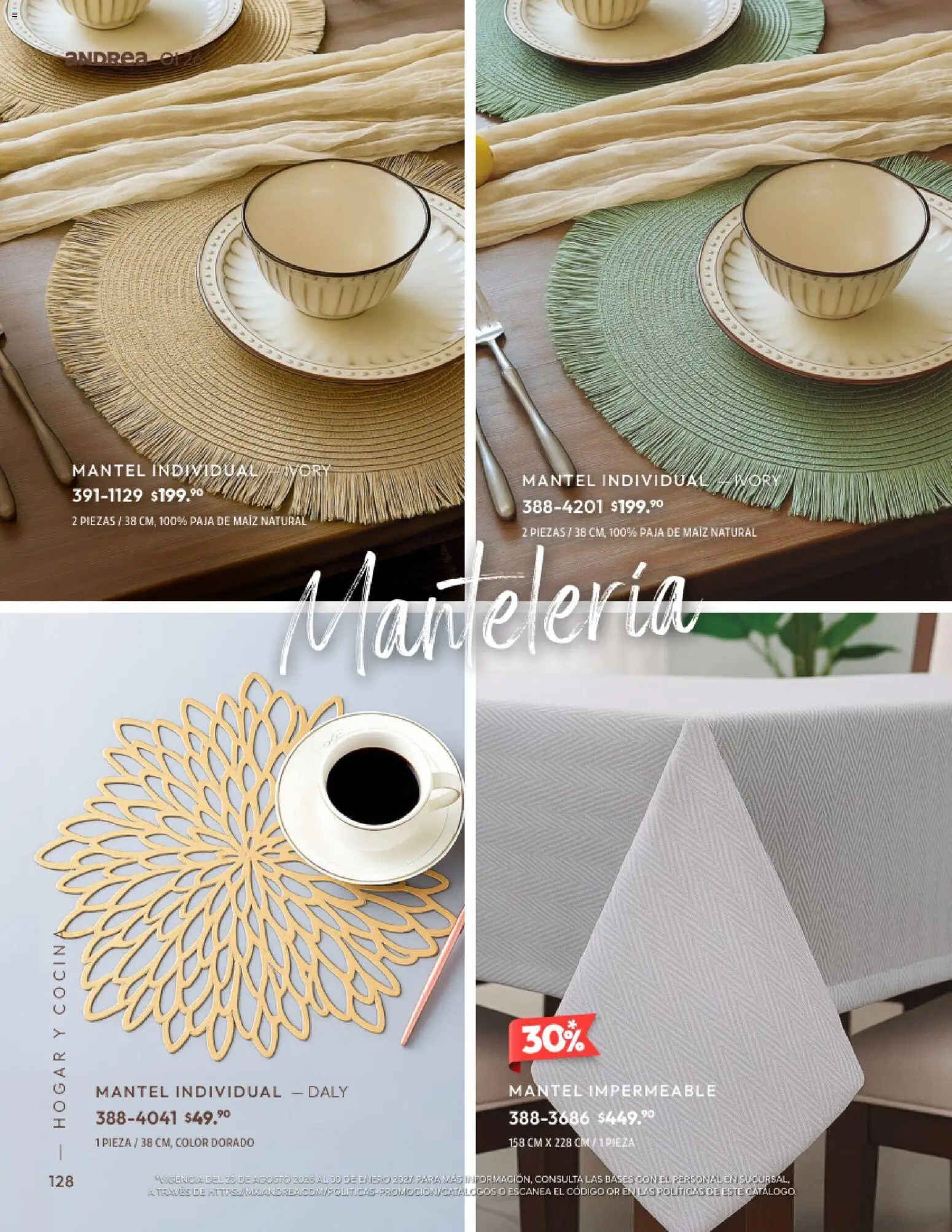 Nuevas ofertas de Andrea válidas en toda la República Mexicana desde el 01/09/2026. ¡Encuentra las mejores ofertas en Andrea catálogo Home! | Página: 128
