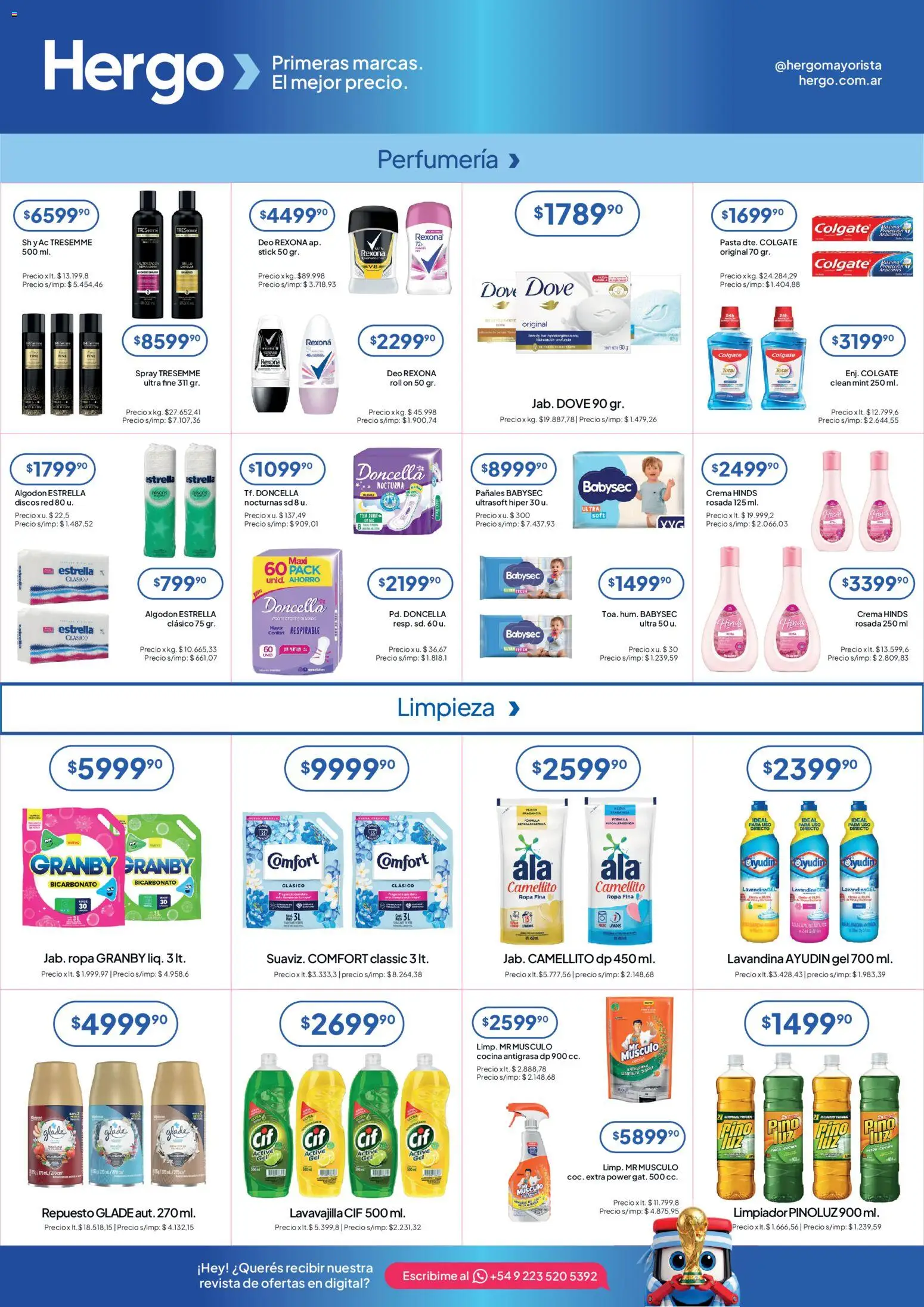 Hergo catálogo │ válido desde el 24/06/2026 | Página: 5 | Productos: Antigrasa, Algodón, Ropa, Crema
