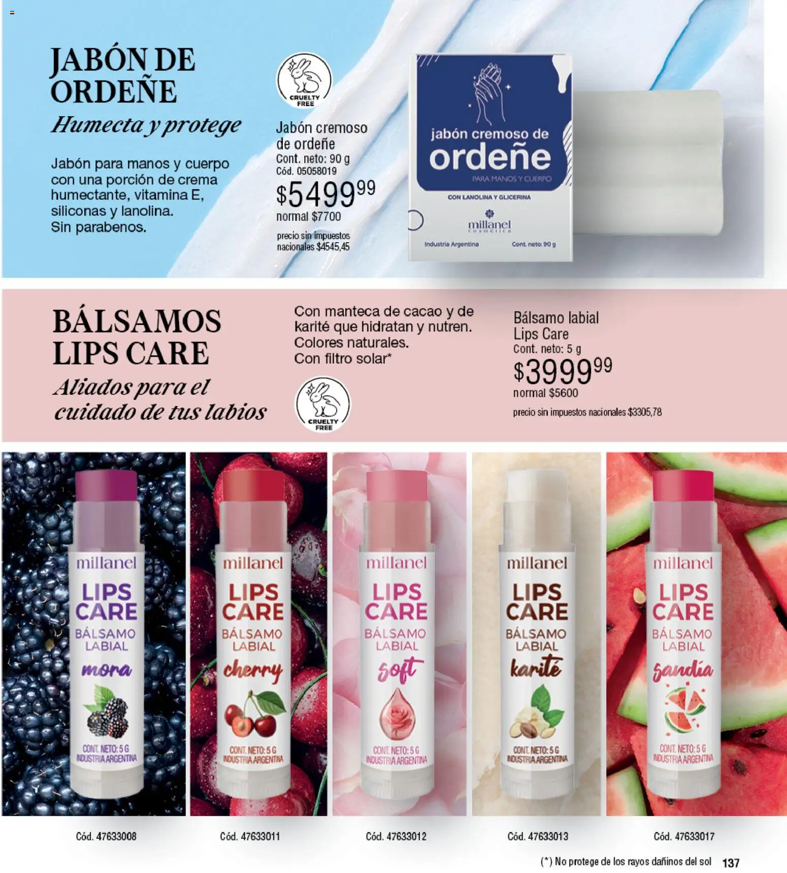 Millanel - Catálogo │ válido desde el 25.05.2026 | Página: 161 | Productos: Bálsamo, Manteca, Cacao, Crema