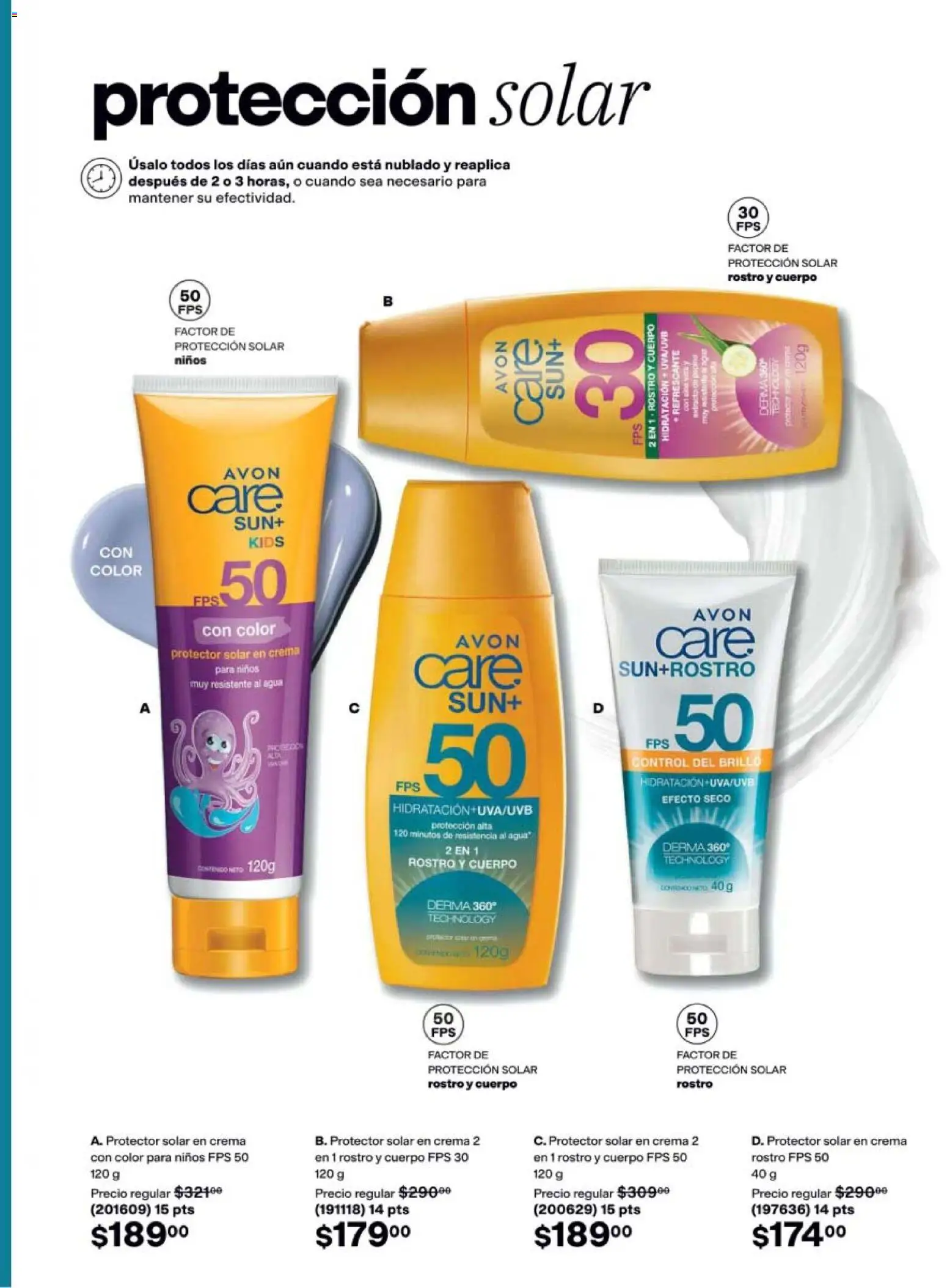 Nuevas ofertas de AVON válidas en toda la República Mexicana desde el 21/08/2026. ¡Encuentra las mejores ofertas en AVON campaña 13 2026! | Página: 127 | Productos: Crema, Agua, Brillo, Protector solar