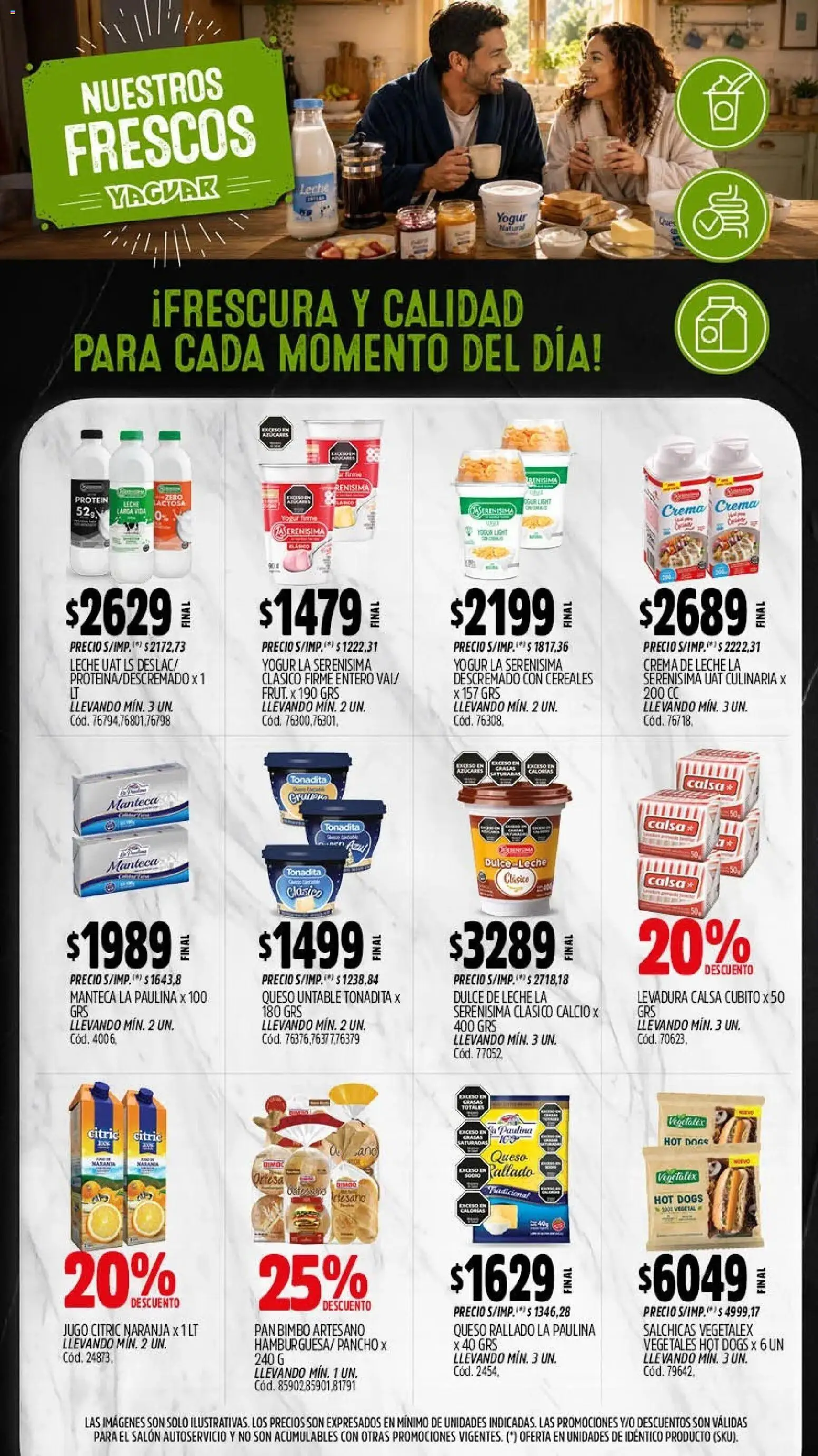 Yaguar - Oferta Semanal Trelew │ válido desde el 20/07/2026 | Página: 9 | Productos: Dulce de leche, Yogur, Jugo, Cereales