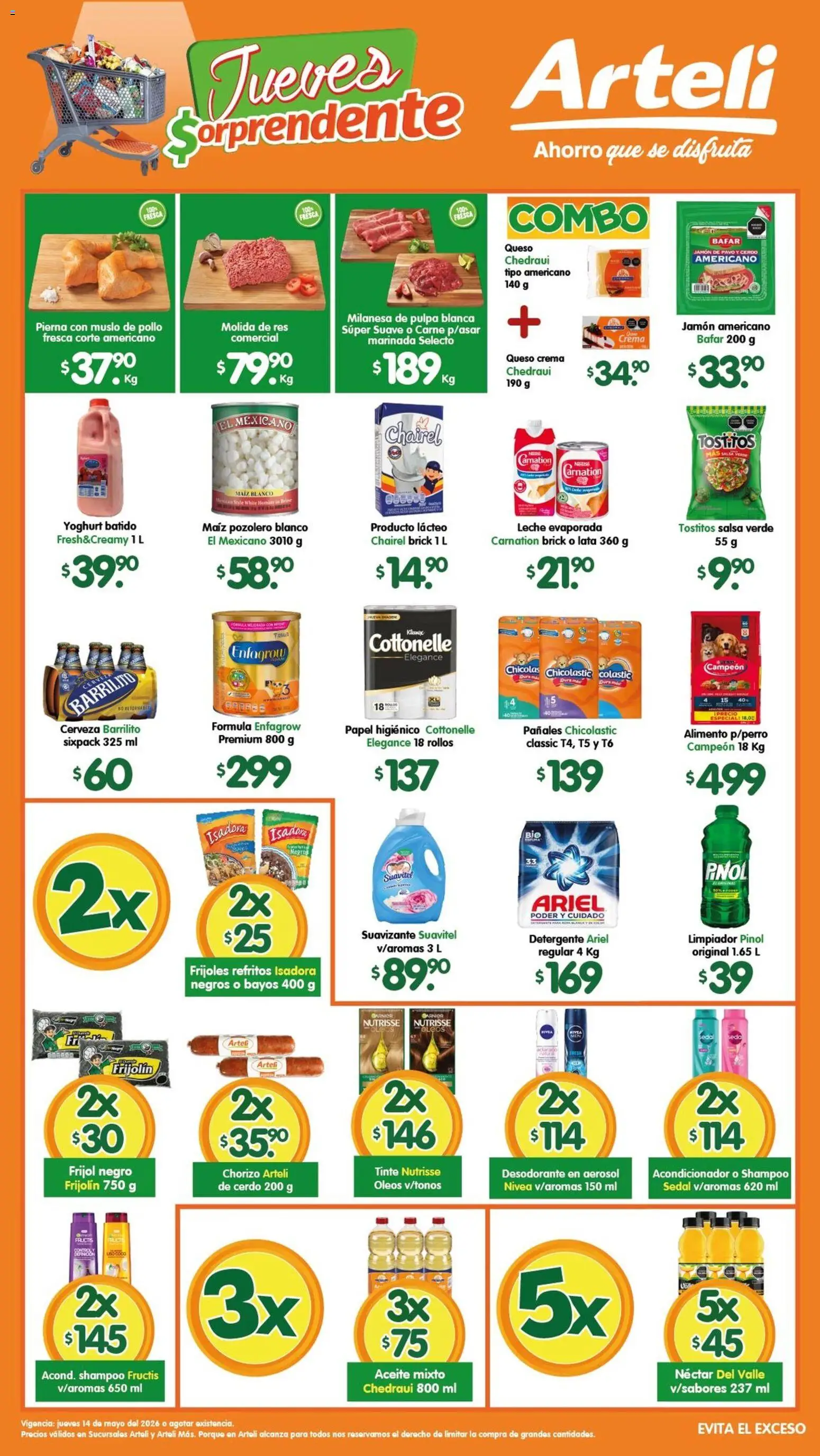 Nuevas ofertas de Arteli válidas en toda la República Mexicana desde el 14.05.2026. ¡Encuentra las mejores ofertas en Arteli folleto Tuxpan! | Página: 1