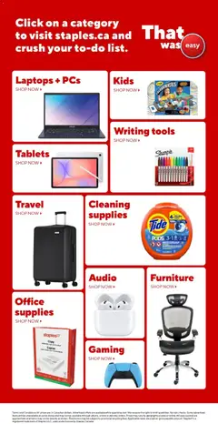 Preview of Staples weekly flyer / circulaire from shop Staples valid from Aug 21, 2026 | Page: 23