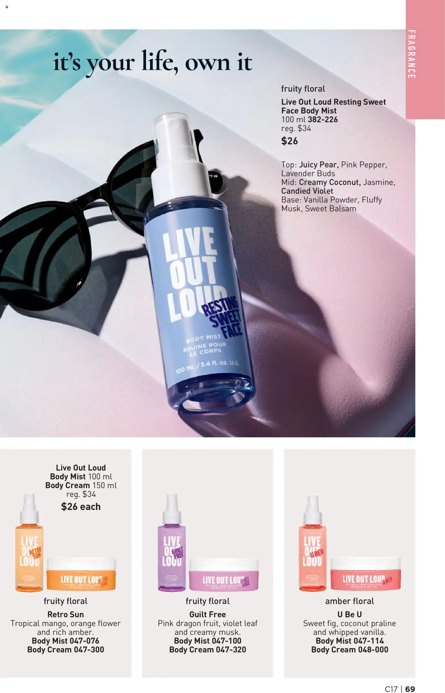 Avon flyer valid from Aug 13, 2026 | Page: 69 | Products: Coconut, Cream, Fragrance, Vanilla
