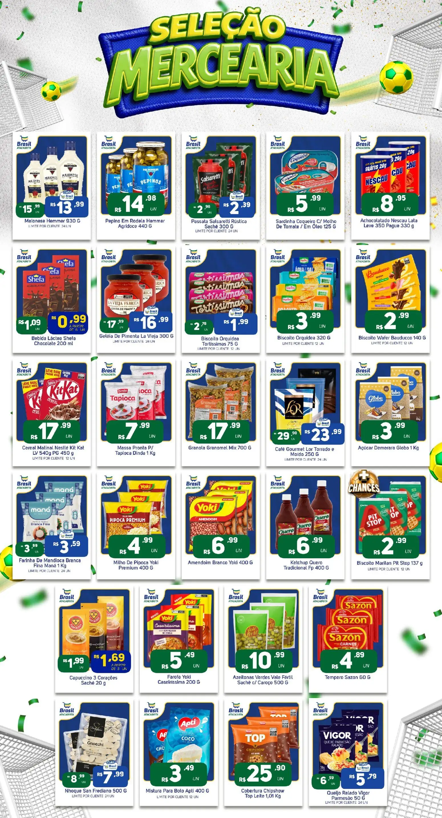 Brasil Atacadista Folheto - válido de 11.05.2026 | Página: 2 | Produtos: Amendoim, Nescau, Parmesão, Ketchup