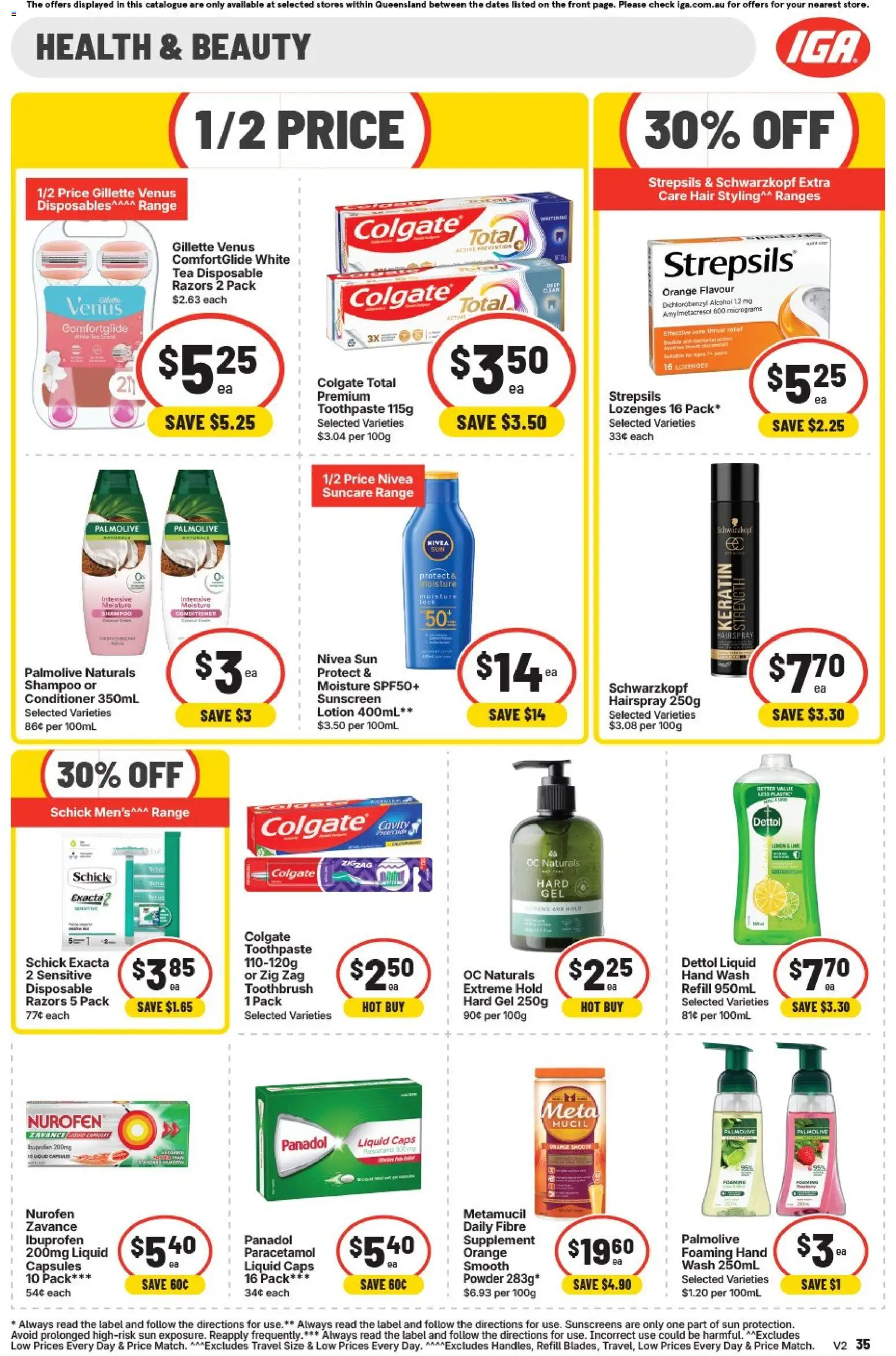 IGA catalogue - valid from 30/09/2026 | Page: 40 | Products: Powder, Conditioner, Sunscreen, Toothbrush