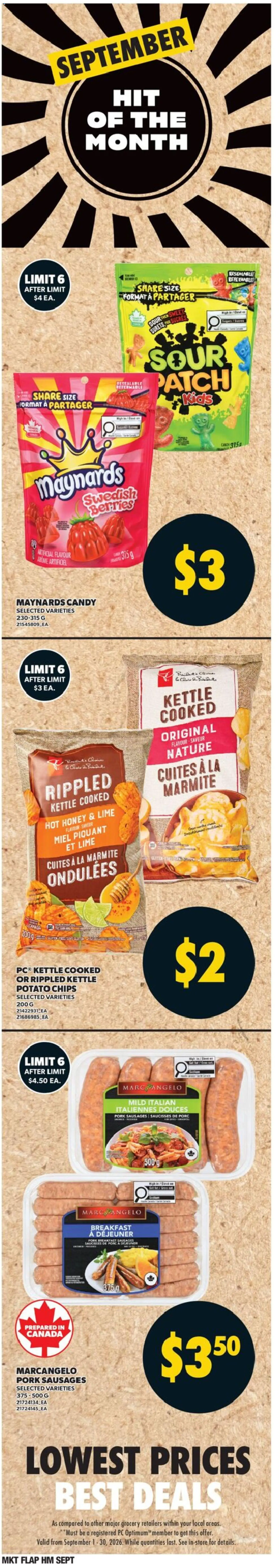 Valu Mart flyer valid from Sep 17, 2026 | Page: 5 | Products: Chips, PC, Kettle, Honey