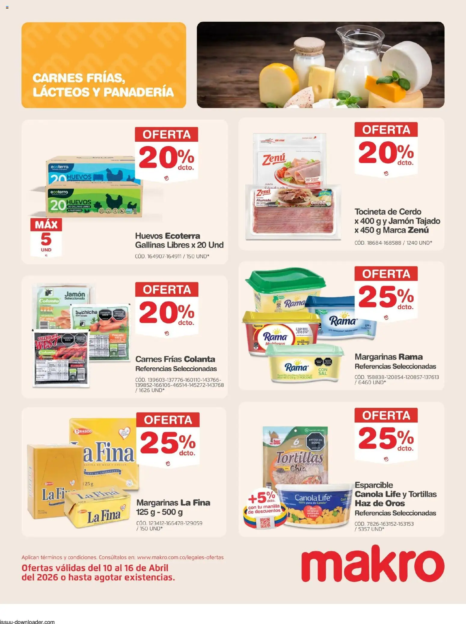 Makro revista - valida desde el 10.04.2026 | Página: 8 | Productos: Peso, Panadería, Mesa, Jamón