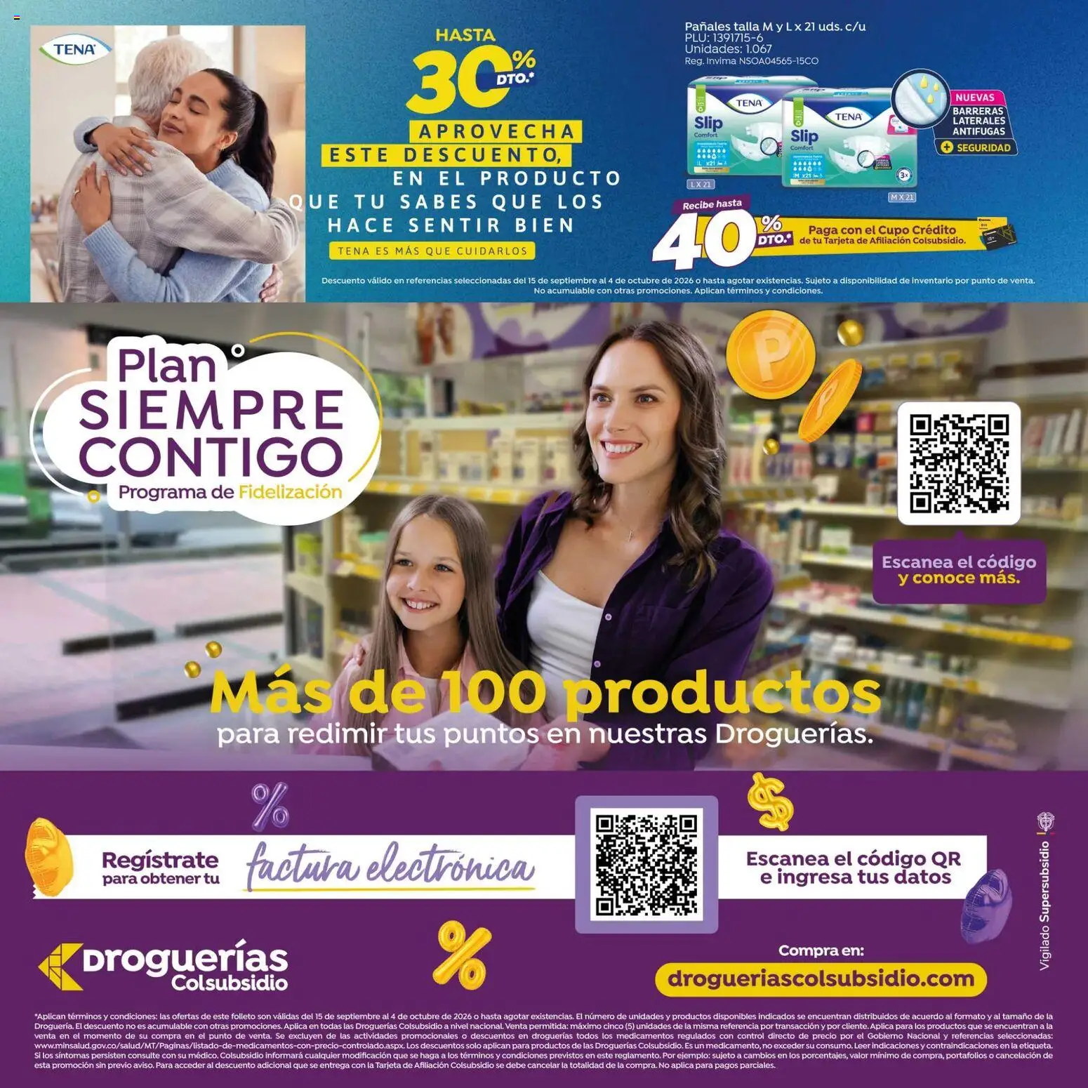 Colsubsidio revista - valida desde el 15/09/2026 | Página: 16 | Productos: Pañales