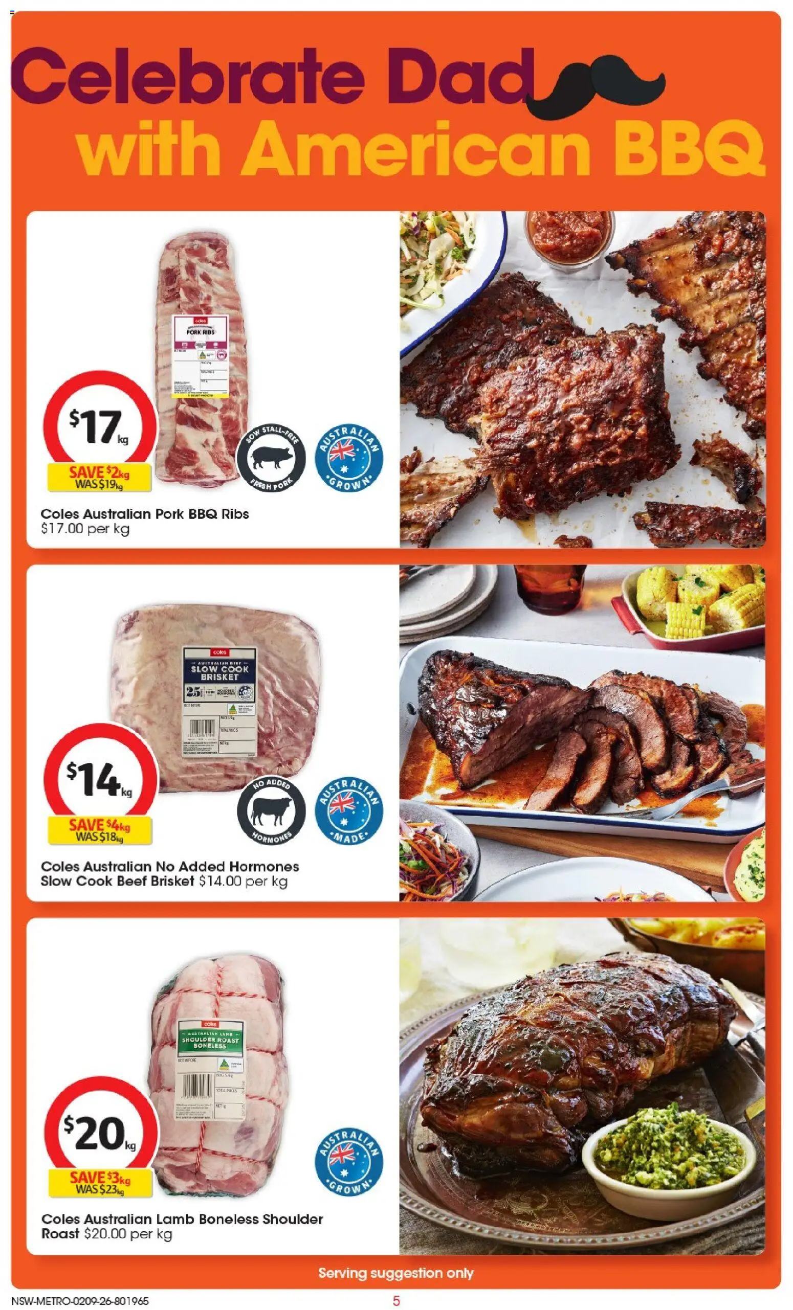 Coles catalogue - valid from 02/09/2026 | Page: 6 | Products: Pork ribs, Pork, Lamb, Beef