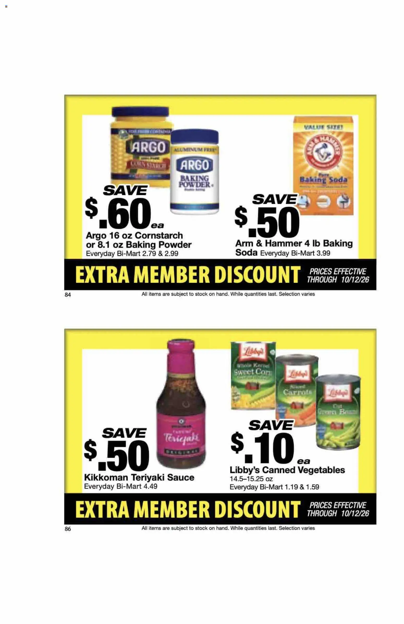 Bi-Mart Extra Member Discount Book - valid from 09/28/2026 | Page: 44 | Products: Powder, Baking powder, Carrot, Sauce