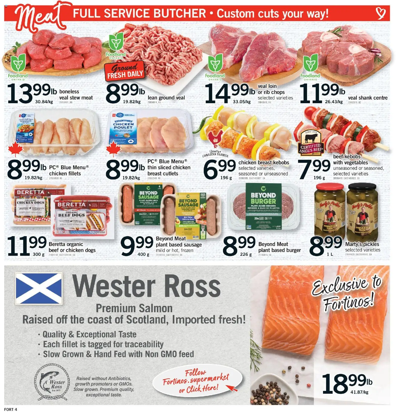 Fortinos flyer valid from Jul 16, 2026 | Page: 5 | Products: Veal, Vegetables, Avocado oil, Food