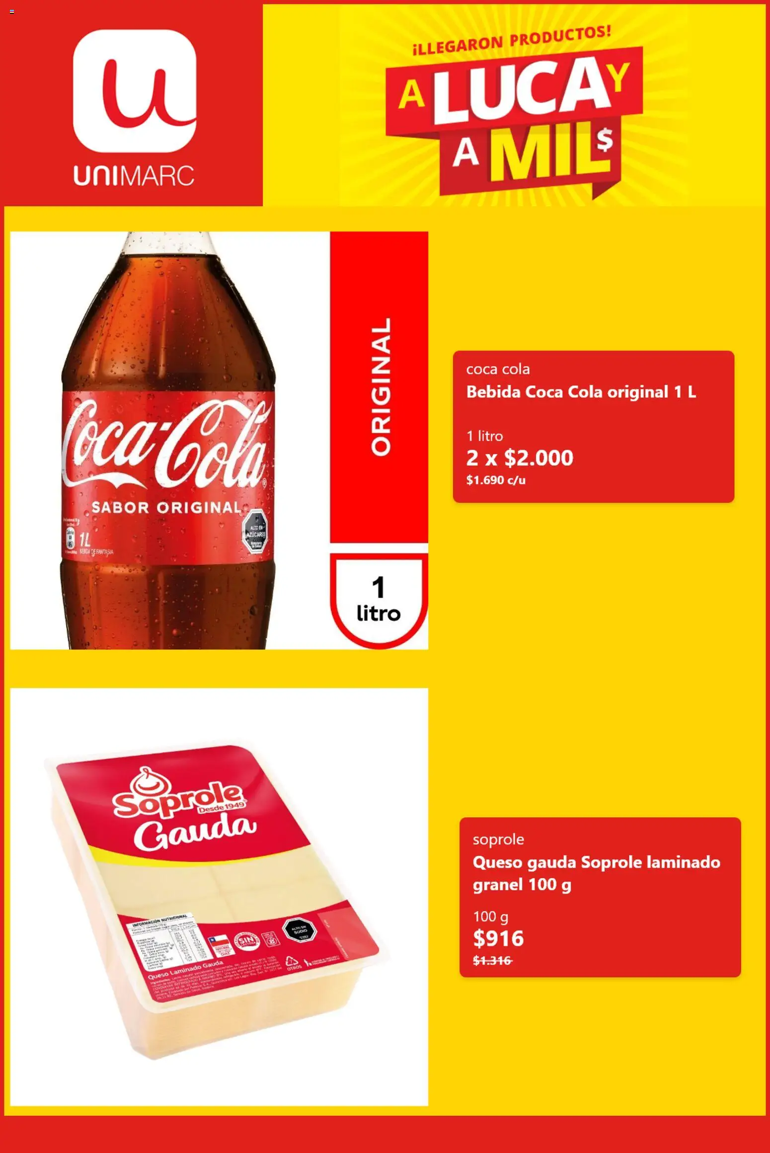 Unimarc Ofertas │ válido desde el 07.06.2026 | Página: 3 | Productos: Queso