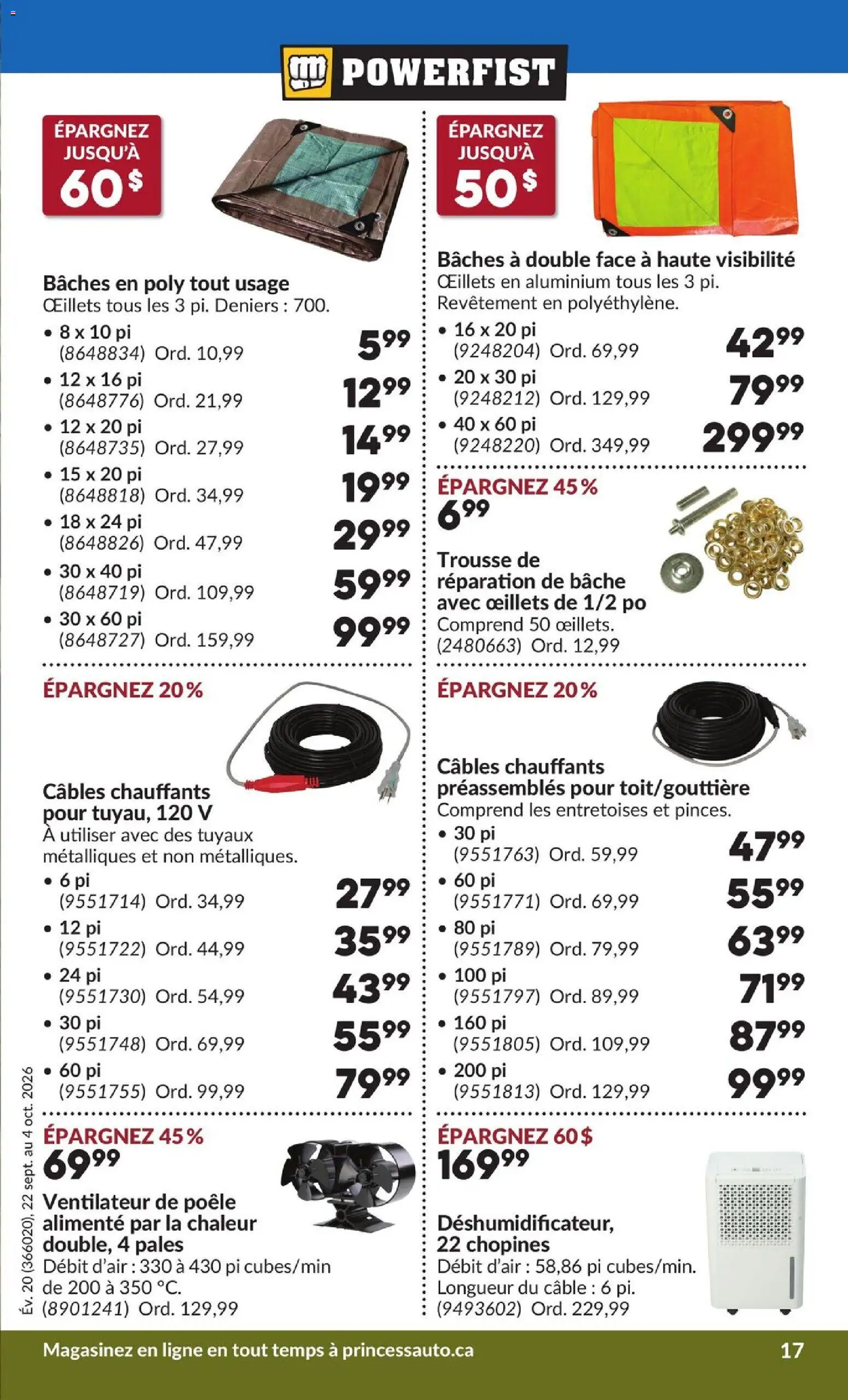 Princess Auto flyer valid from Sep 22, 2026 | Page: 22 | Products: Cable