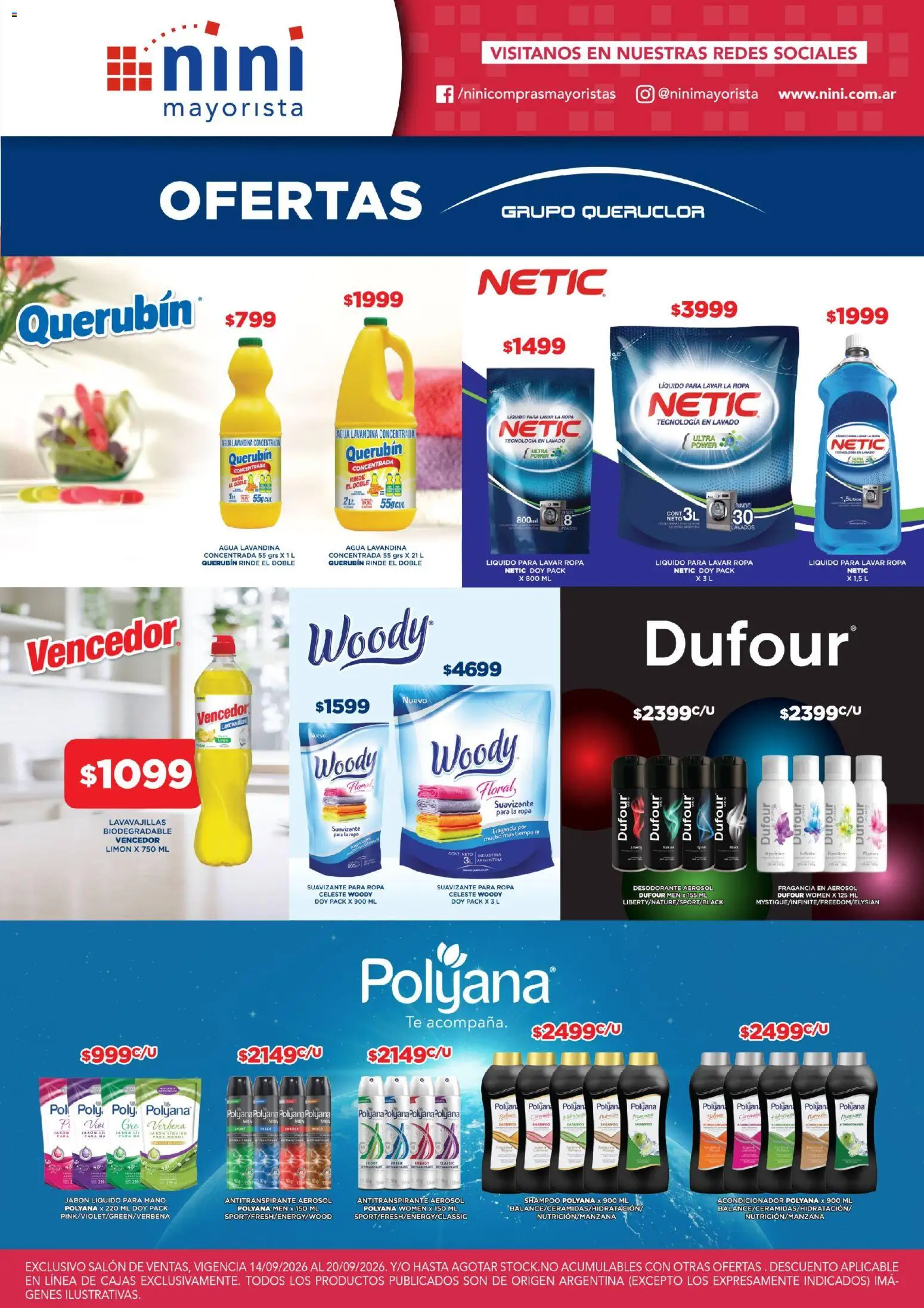 NINI Mayorista -  Tamaños grandes, precios pequeños │ válido desde el 14/09/2026 | Página: 2 | Productos: Jabón líquido, Acondicionador, Jabón, Té