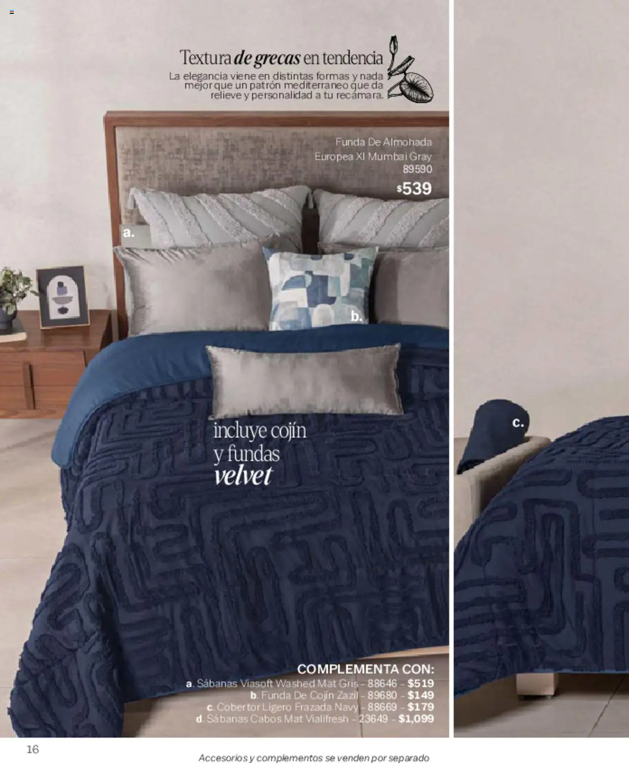 Nuevas ofertas de Vianney válidas en toda la República Mexicana desde el 07.03.2025. ¡Encuentra las mejores ofertas en Vianney catálogo Primavera! | Página: 18 | Productos: Cobertor, Funda, Almohada, Sabanas
