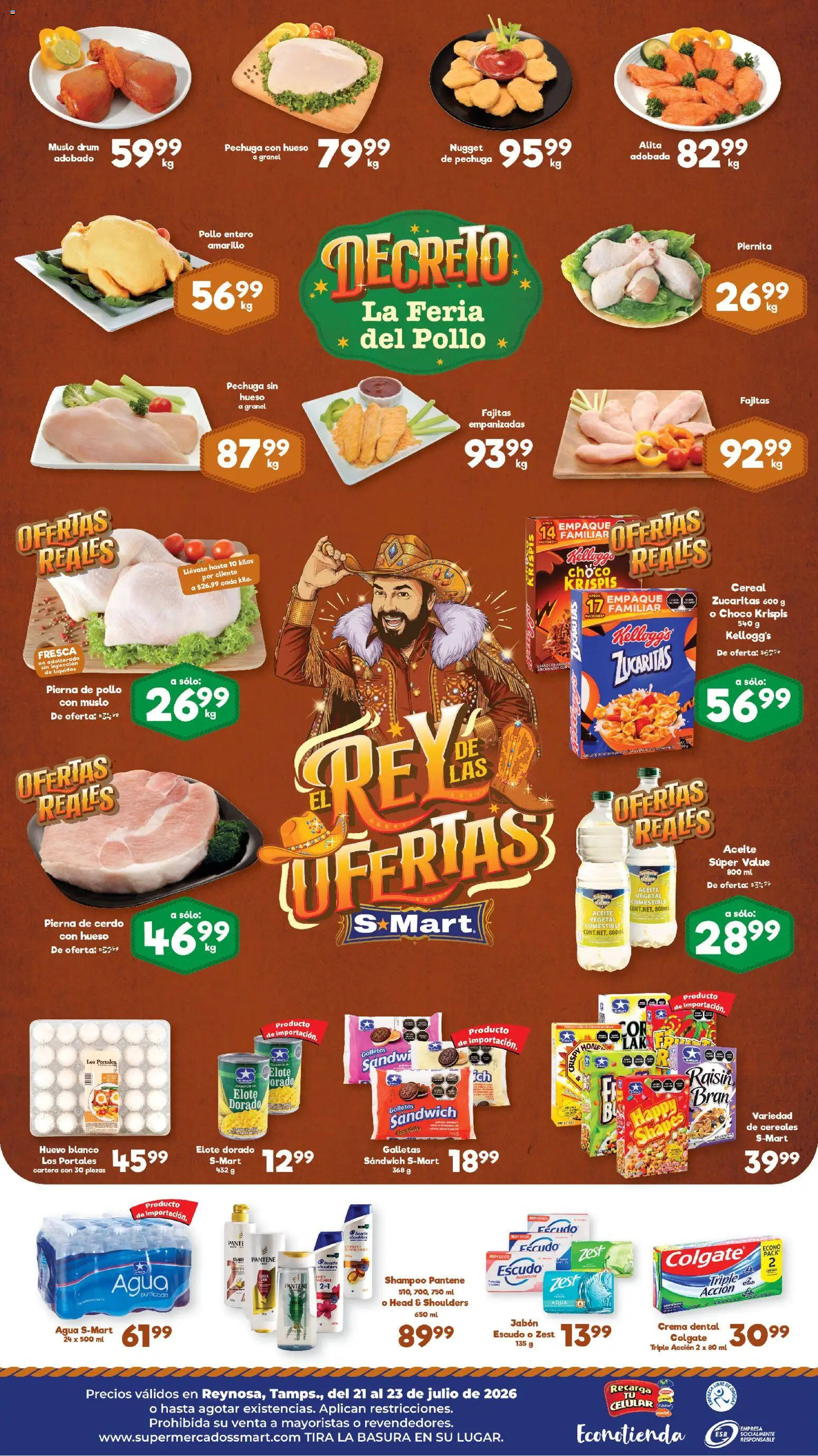 Nuevas ofertas de S-Mart válidas en toda la República Mexicana desde el 28/07/2026. ¡Encuentra las mejores ofertas en S-Mart folleto Reynosa! | Página: 2 | Productos: Huevo, Agua, Chocolate, Jabón