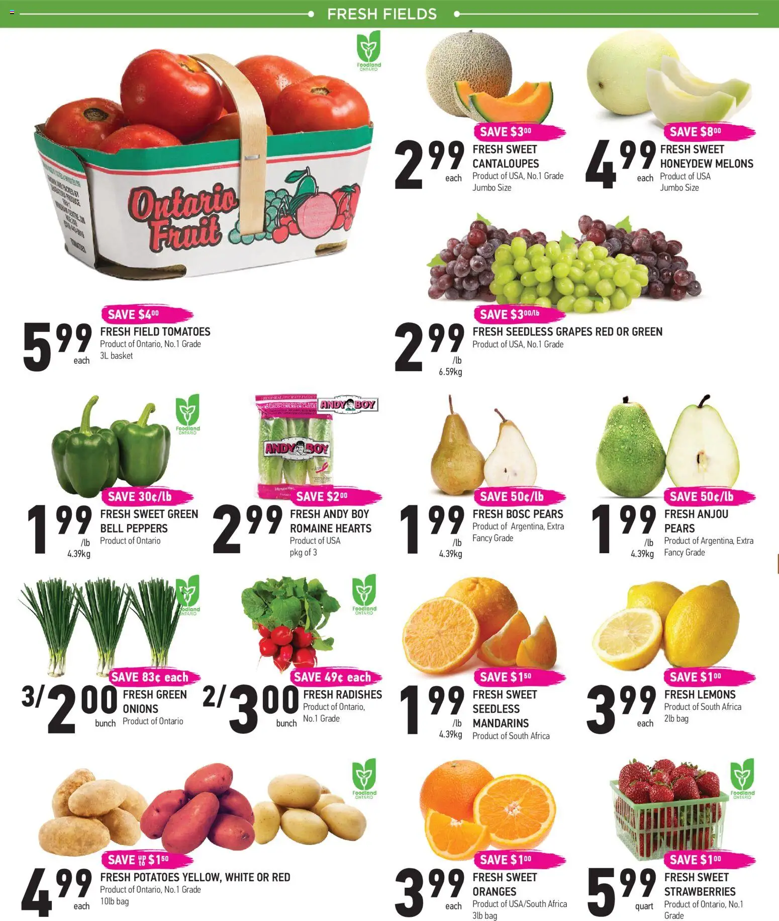Coppas Fresh Market flyer valid from Aug 20, 2026 | Page: 2 | Products: Strawberries, Basket, Grapes, Oranges