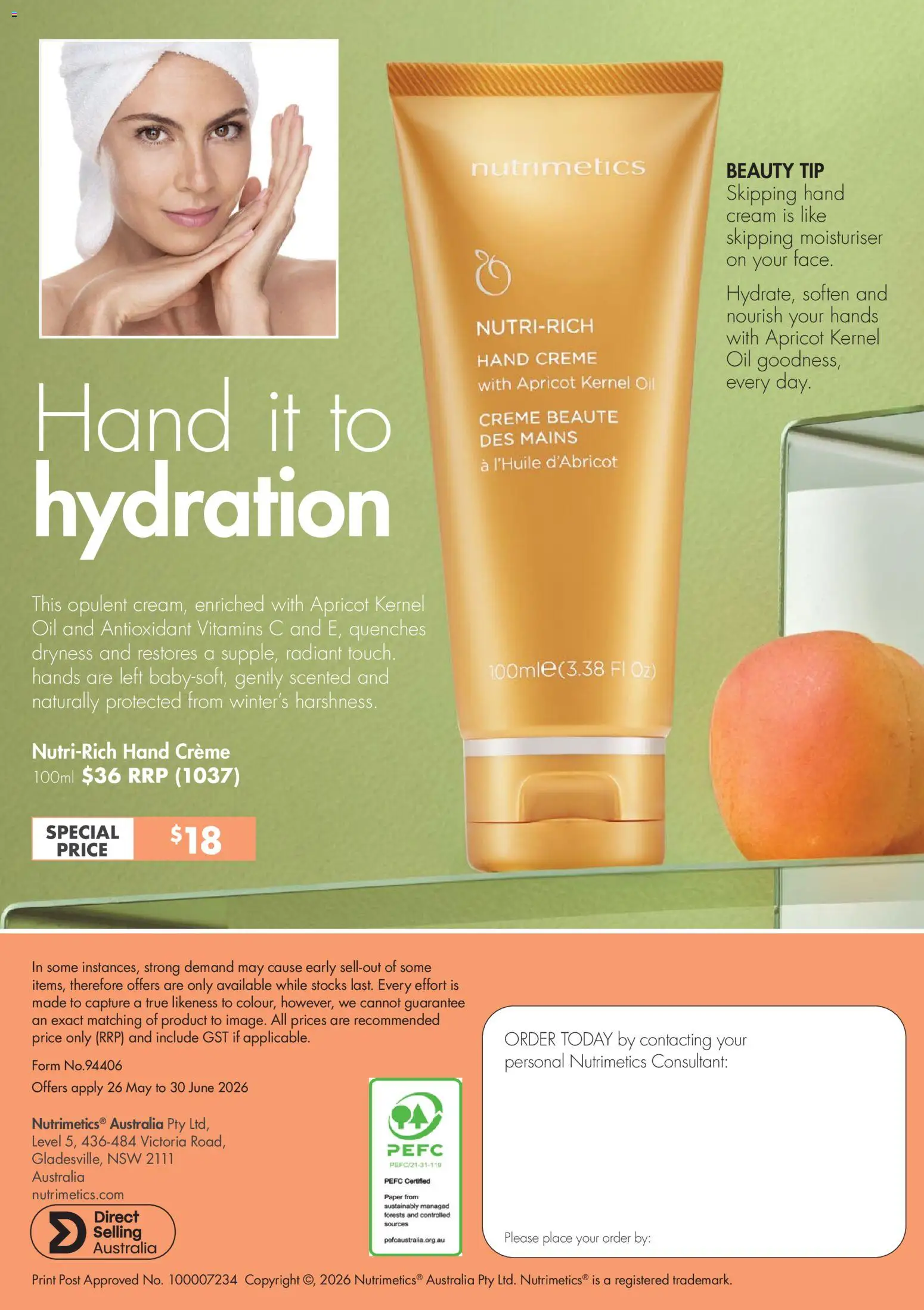 Nutrimetics catalogue - valid from 26.05.2026 | Page: 24 | Products: Oil, Cream, Dryness, Hand cream