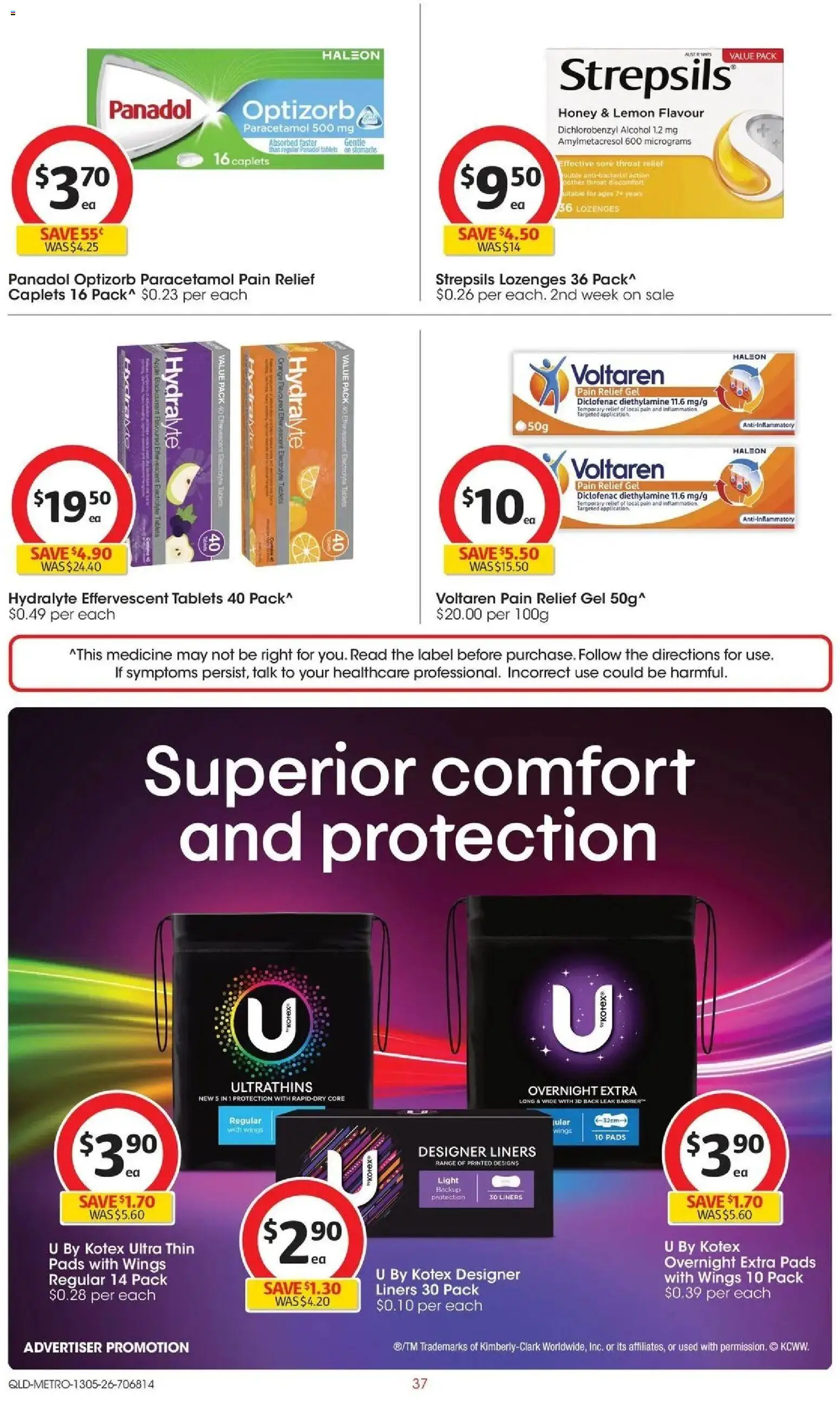 Coles catalogue - valid from 13.05.2026 | Page: 37 | Products: Light, Honey, Tablets, Pain relief