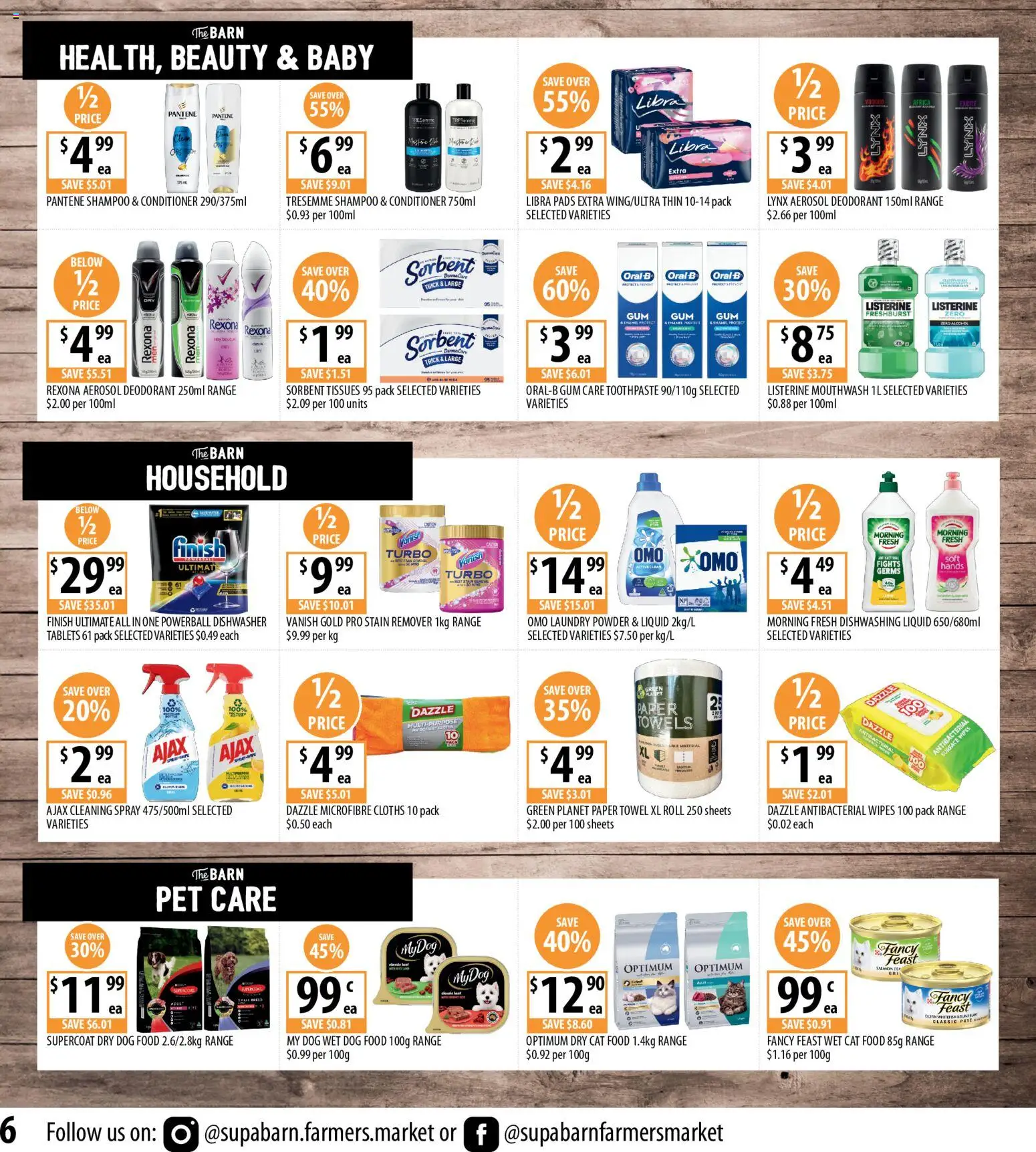 Supabarn catalogue - valid from 01/07/2026 | Page: 6 | Products: Powder, Toothpaste, Tablets, Tissues