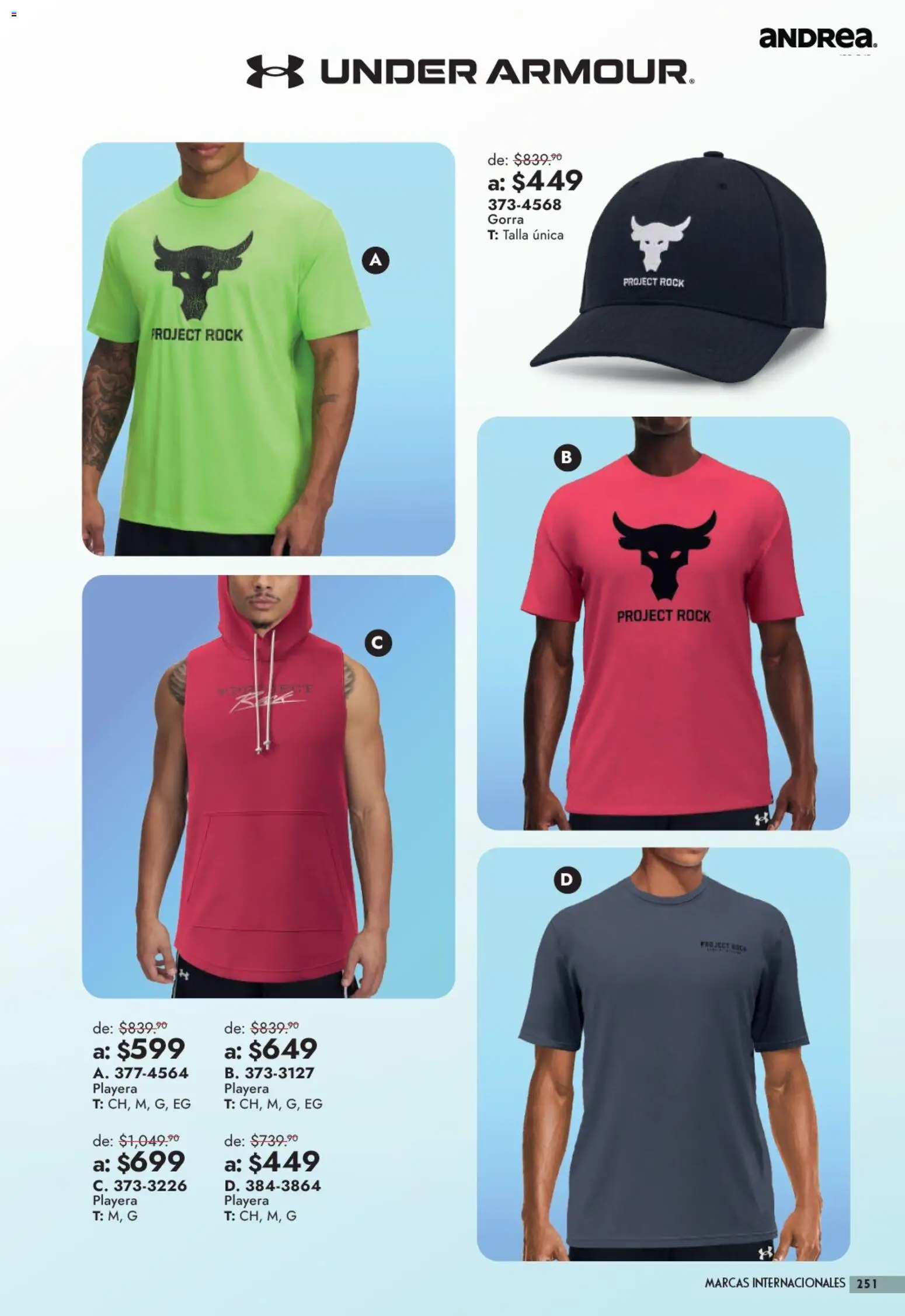 Nuevas ofertas de Andrea válidas en toda la República Mexicana desde el 13/09/2026. ¡Encuentra las mejores ofertas en Andrea catálogo Outlet! | Página: 251 | Productos: Gorra, Playera