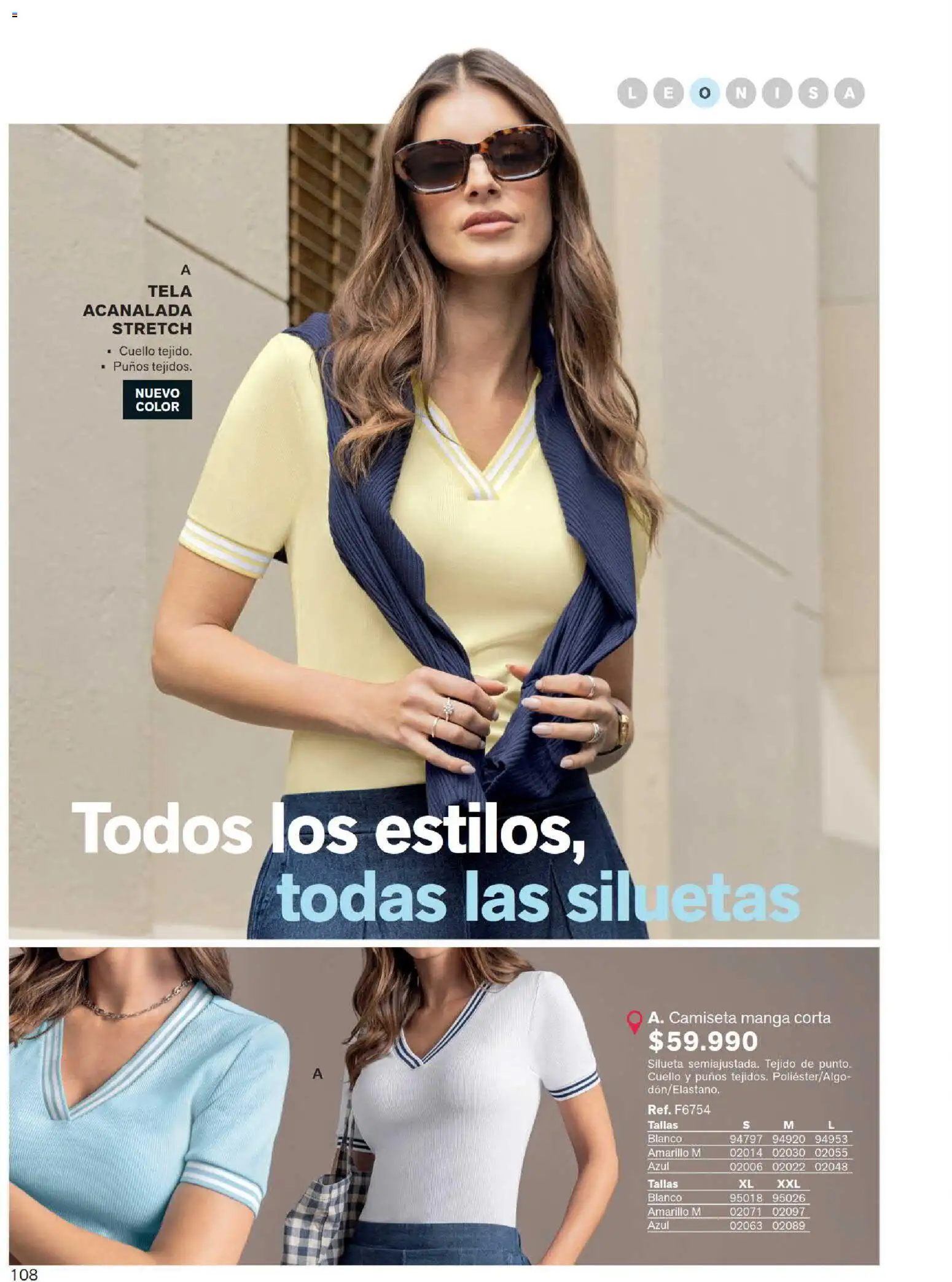 Leonisa revista - valida desde el 15/07/2026 | Página: 108 | Productos: Camiseta, Cuello