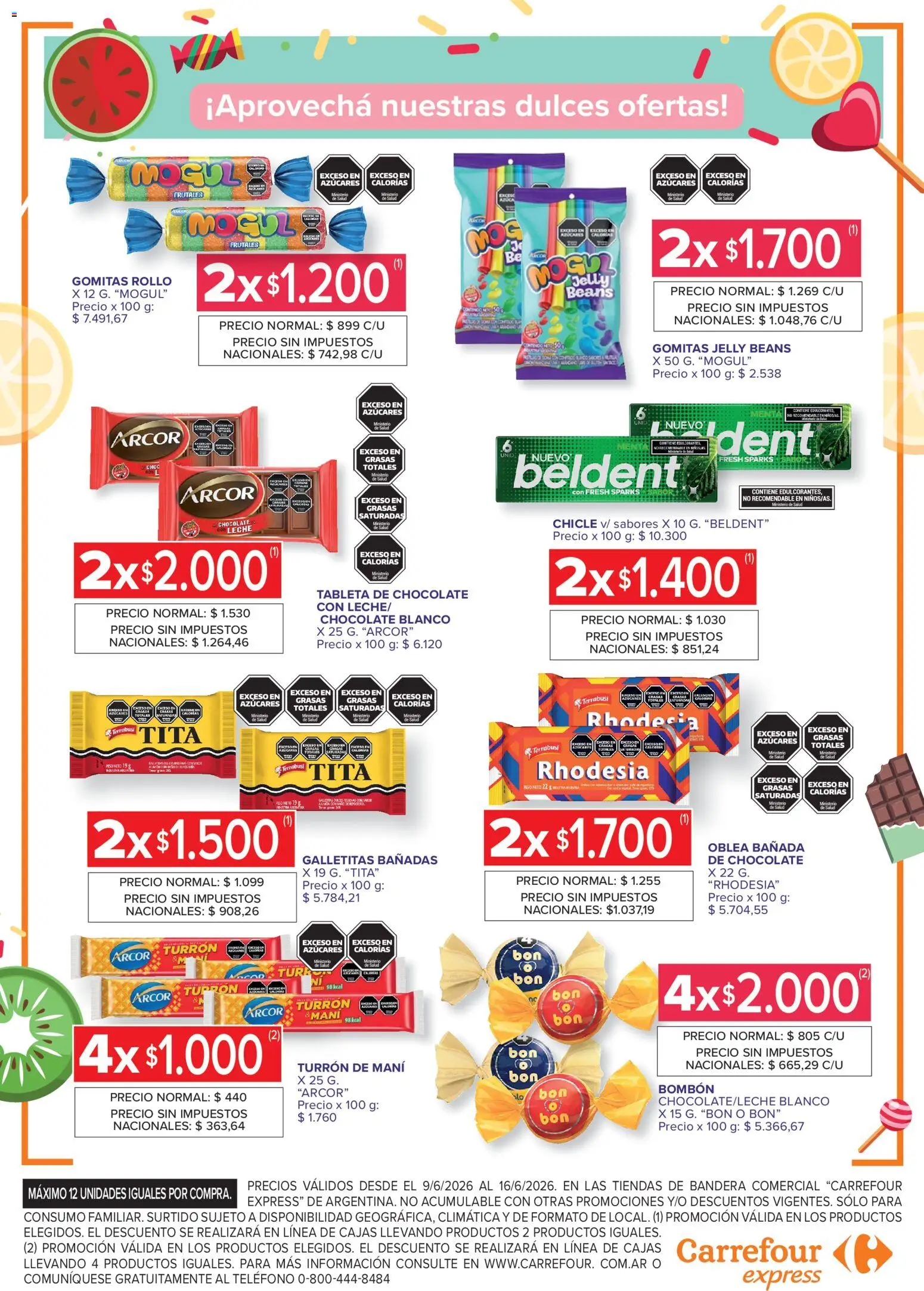 Carrefour ofertas │ válido desde el 09.06.2026 | Página: 6 | Productos: Peso, Gomitas, Mani, Turrón