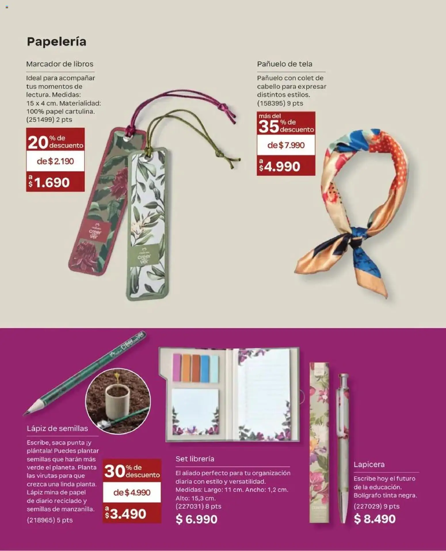 Natura catálogo │ válido desde el 31.08.2026 | Página: 174 | Productos: Semillas, Libros, Planta, Pañuelo