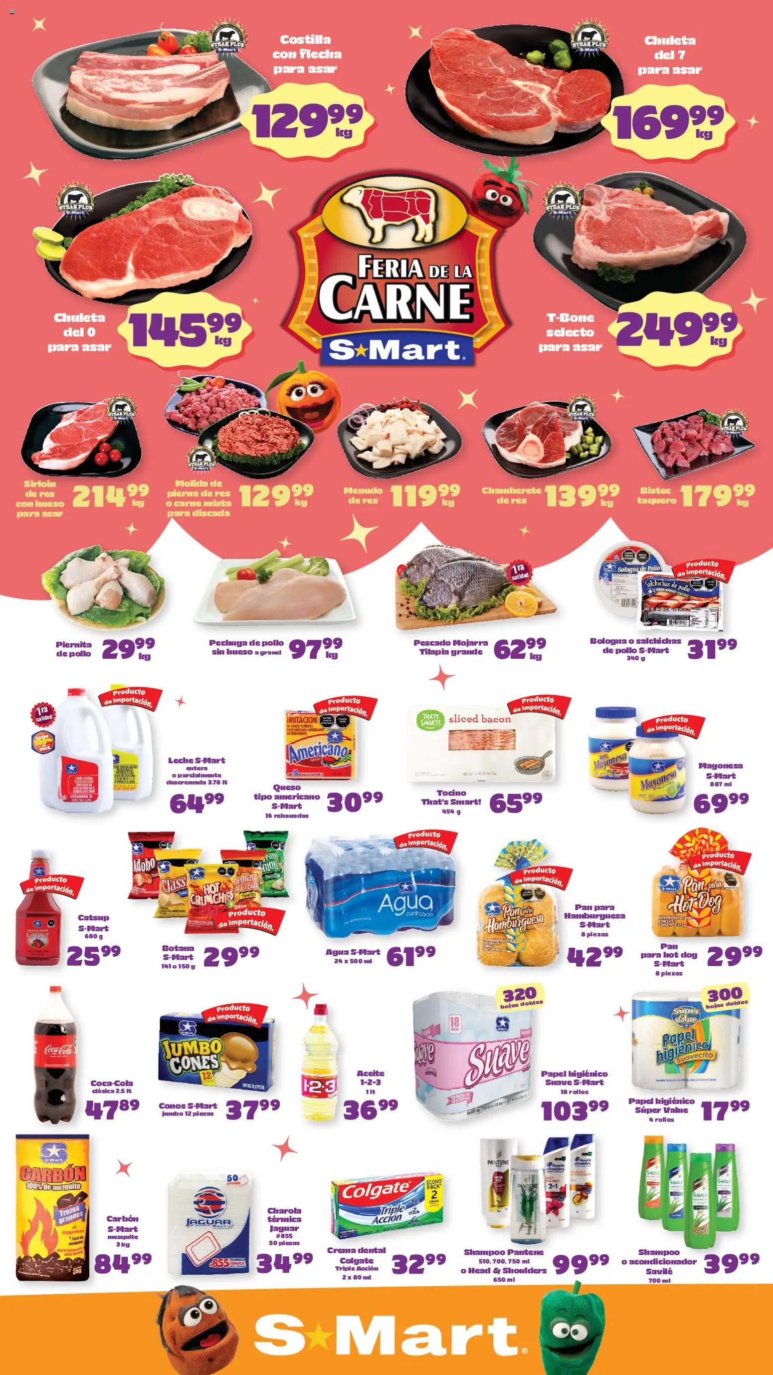Nuevas ofertas de S-Mart válidas en toda la República Mexicana desde el 08.05.2026. ¡Encuentra las mejores ofertas en S-Mart folleto Chihuahua! | Página: 1 | Productos: Pollo, Aceite, Pan, Acondicionador