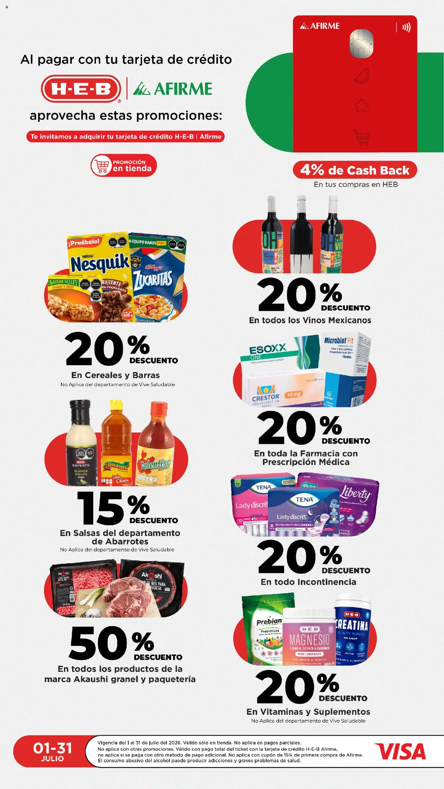 Nuevas ofertas de H-E-B válidas en toda la República Mexicana desde el 03/07/2026. ¡Encuentra las mejores ofertas en H-E-B folleto! | Página: 22 | Productos: Res, Cereales, Vitaminas, Té