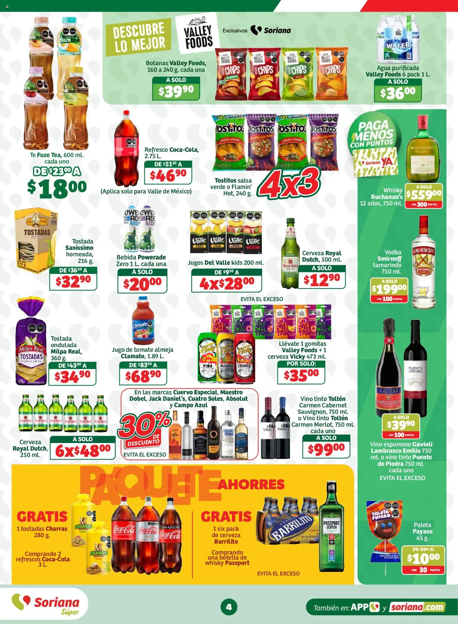 Nuevas ofertas de Soriana válidas en toda la República Mexicana desde el 25/09/2026. ¡Encuentra las mejores ofertas en Soriana En México Oferta se dice Soriana Súper Nacional! | Página: 4 | Productos: Azúcar, Agua, Botella, Gomitas