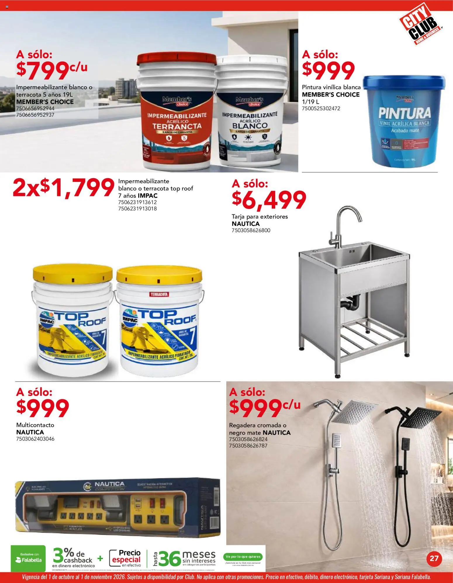Nuevas ofertas de City Club válidas en toda la República Mexicana desde el 01/10/2026. ¡Encuentra las mejores ofertas en City Club catálogo! | Página: 27