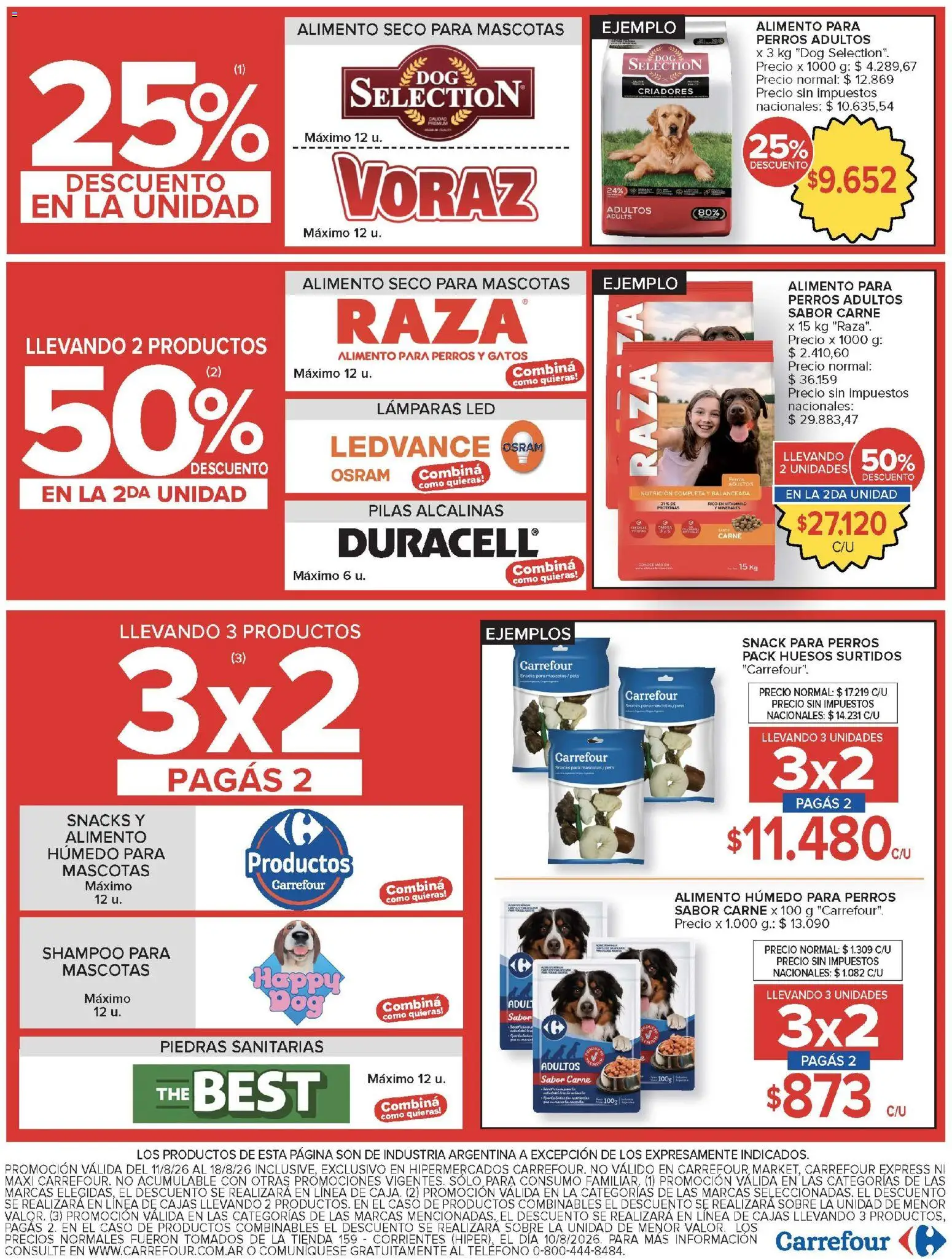 Carrefour ofertas │ válido desde el 11/08/2026 | Página: 23 | Productos: Teléfono, Sobre, Carne, Snacks