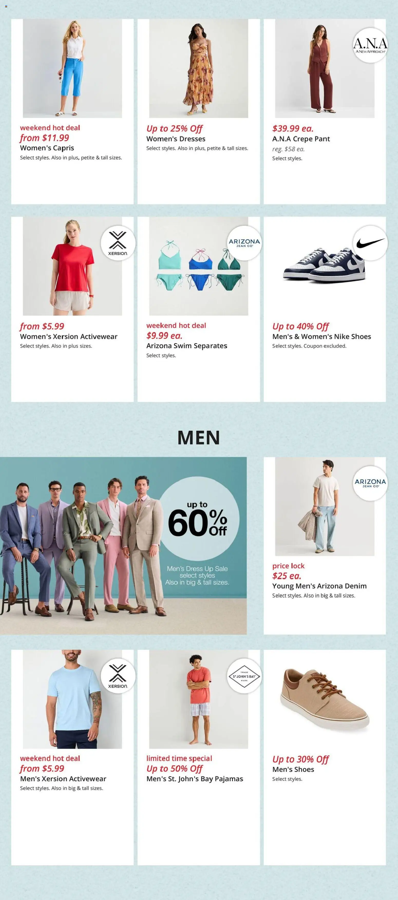 JCPenney Ad - valid from 08/07/2026 | Page: 4 | Products: Pajamas, Dress