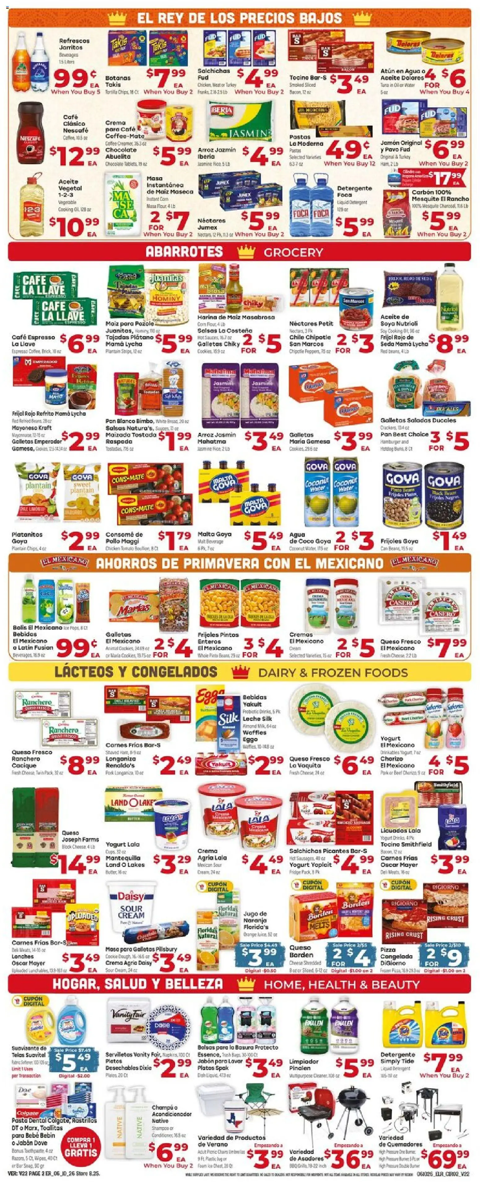 El Rancho Weekly Ad - valid from 10.06.2026 | Page: 2 | Products: Bed, Fusion, Detergent, Water